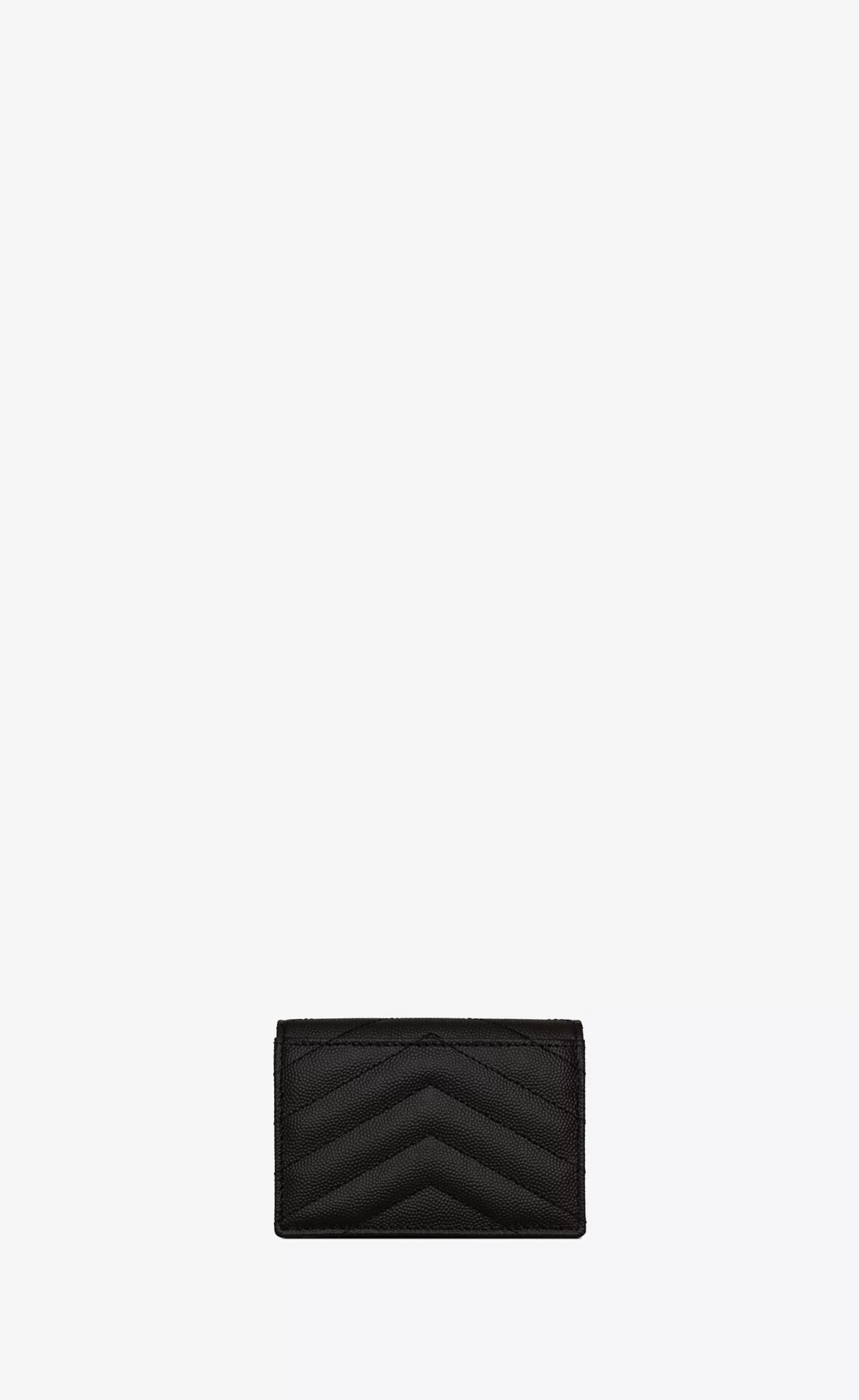 Women Saint Laurent CARD CASES^CASSANDRE MATELASSÉ Business Card Case In Grain De Poudre Embossed Leather | | YSL.com