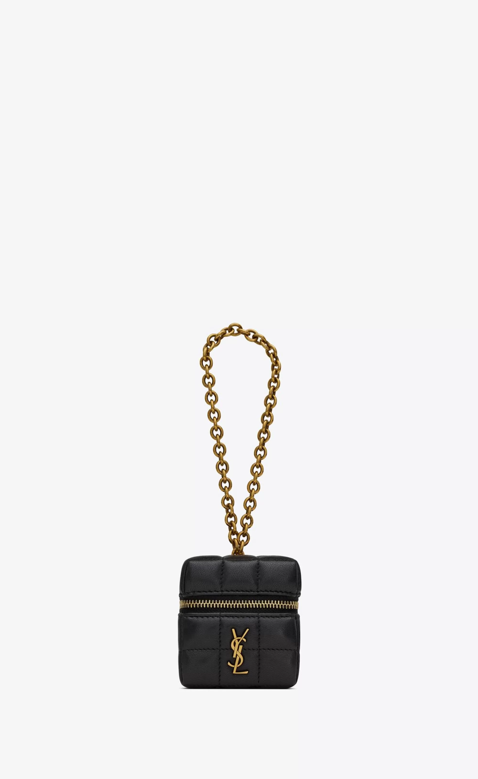 Women Saint Laurent pouches | SMALL ACCESSORIES^CASSANDRE MATELASSÉ CARRÉ Mini Cube On Chain In Lambskin | | YSL.com