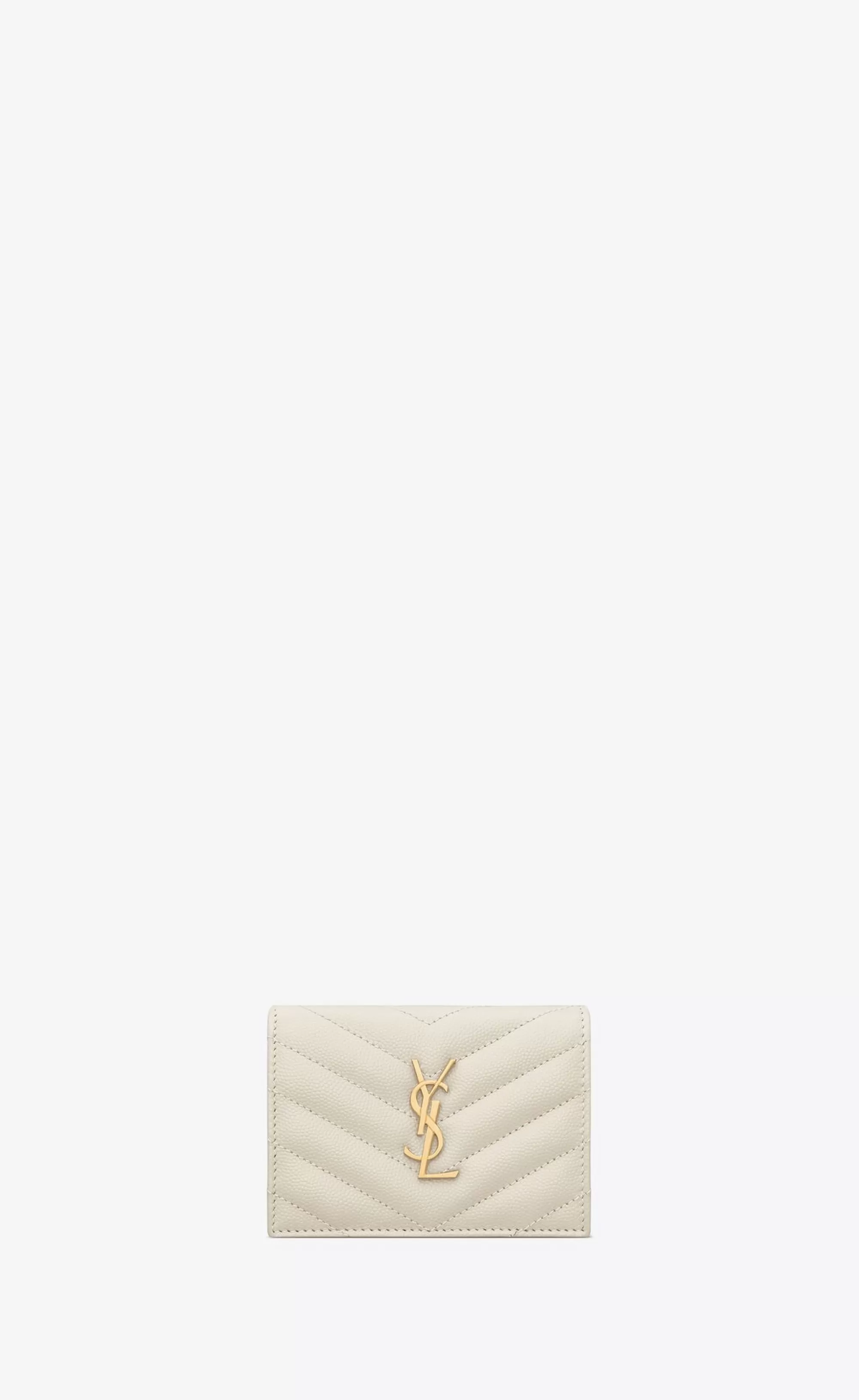 Women Saint Laurent CARD CASES^CASSANDRE MATELASSÉ FLAP CARD CASE IN GRAIN DE POUDRE EMBOSSED LEATHER | | YSL.com