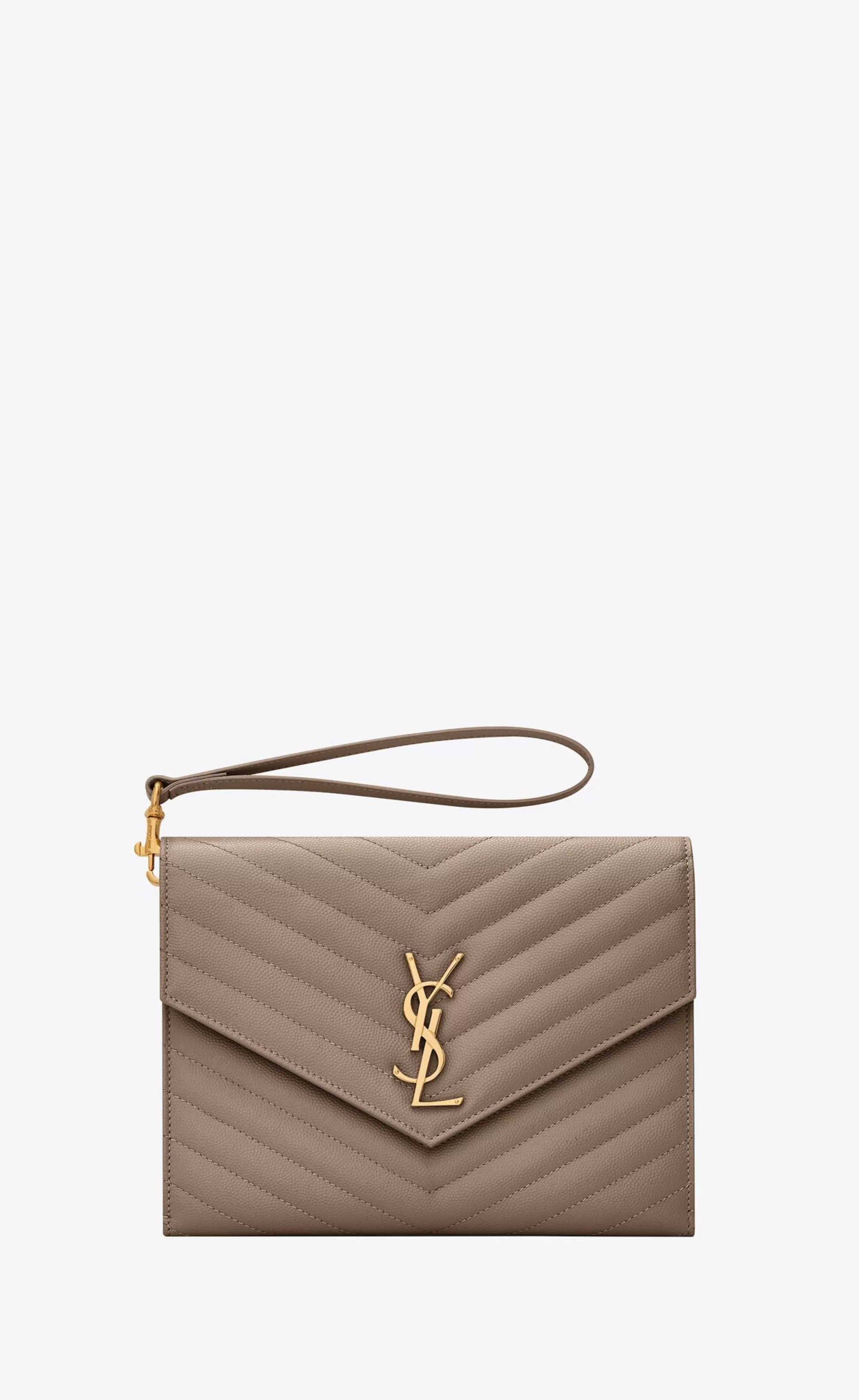 Women Saint Laurent pouches^CASSANDRE MATELASSÉ FLAP POUCH IN GRAIN DE POUDRE EMBOSSED LEATHER | | YSL.com
