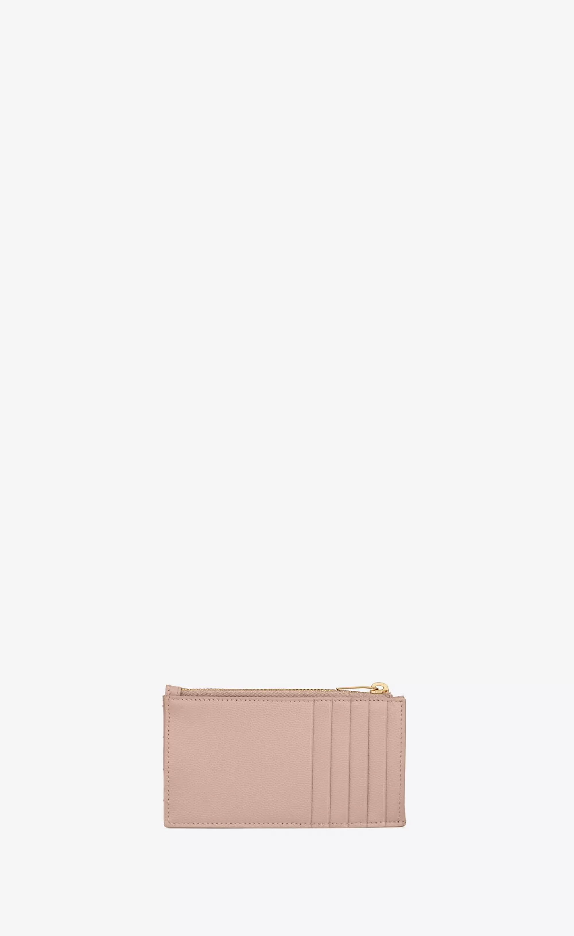 Women Saint Laurent CARD CASES^CASSANDRE MATELASSÉ FRAGMENTS ZIPPED CARD CASE IN GRAIN DE POUDRE EMBOSSED LEATHER | | YSL.com