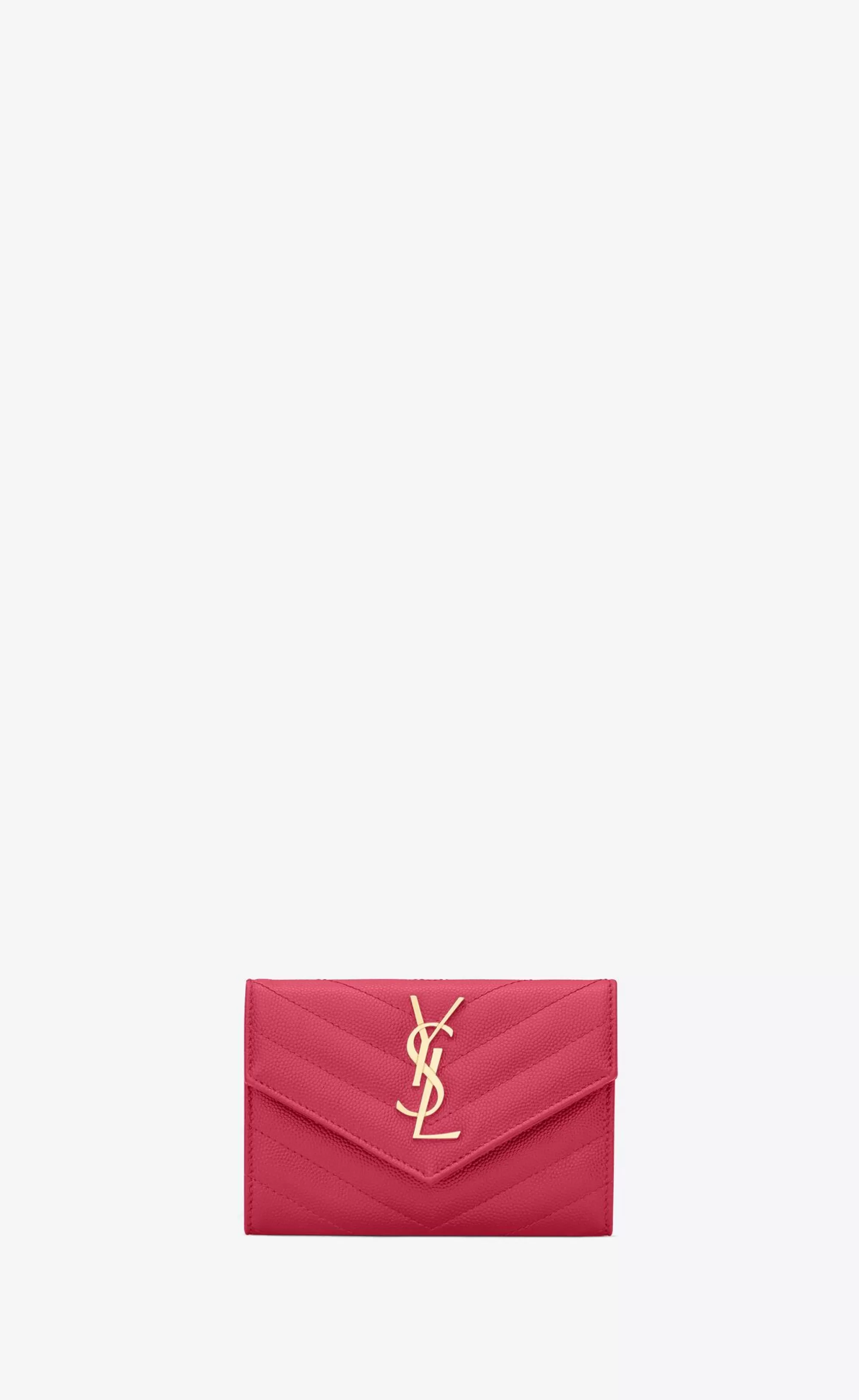 Women Saint Laurent WALLETS^CASSANDRE MATELASSÉ Small Envelope Wallet In Grain De Poudre Embossed Leather | | YSL.com