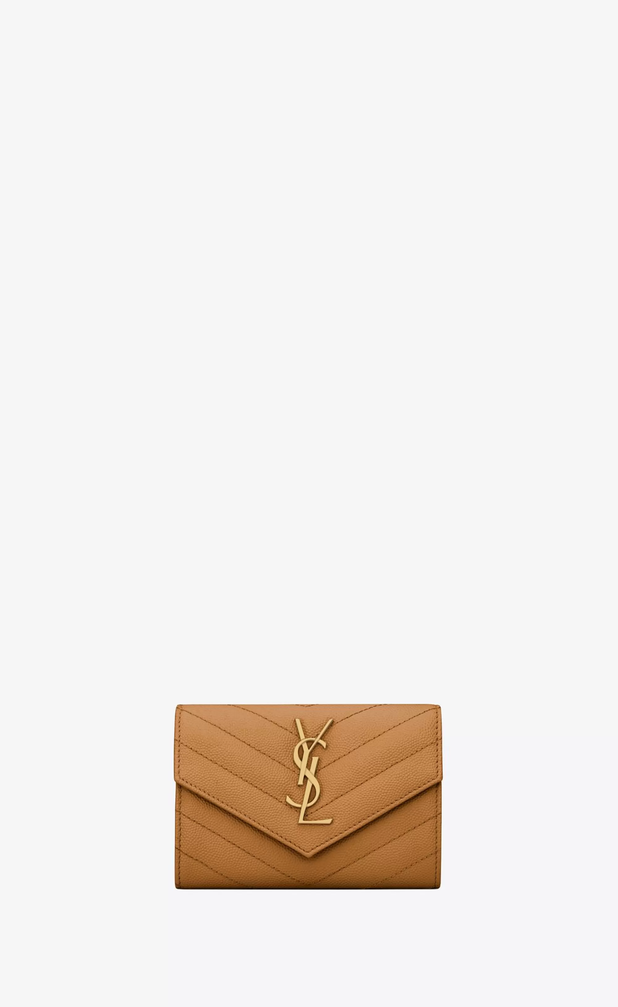 Women Saint Laurent WALLETS^CASSANDRE MATELASSÉ SMALL ENVELOPE WALLET IN GRAIN DE POUDRE EMBOSSED LEATHER | | YSL.com