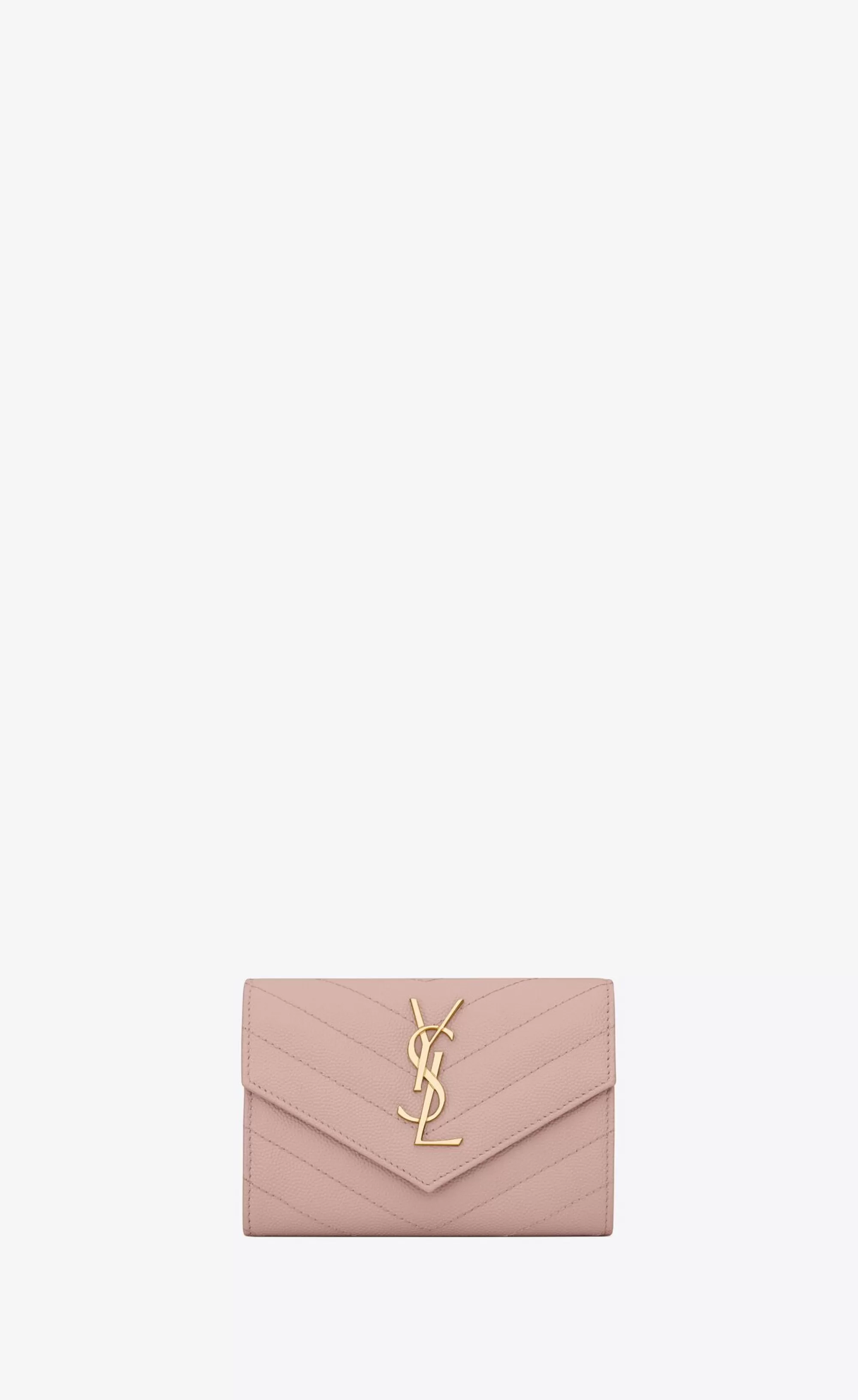 Women Saint Laurent WALLETS^CASSANDRE MATELASSÉ Small Envelope Wallet In Grain De Poudre Embossed Leather | | YSL.com