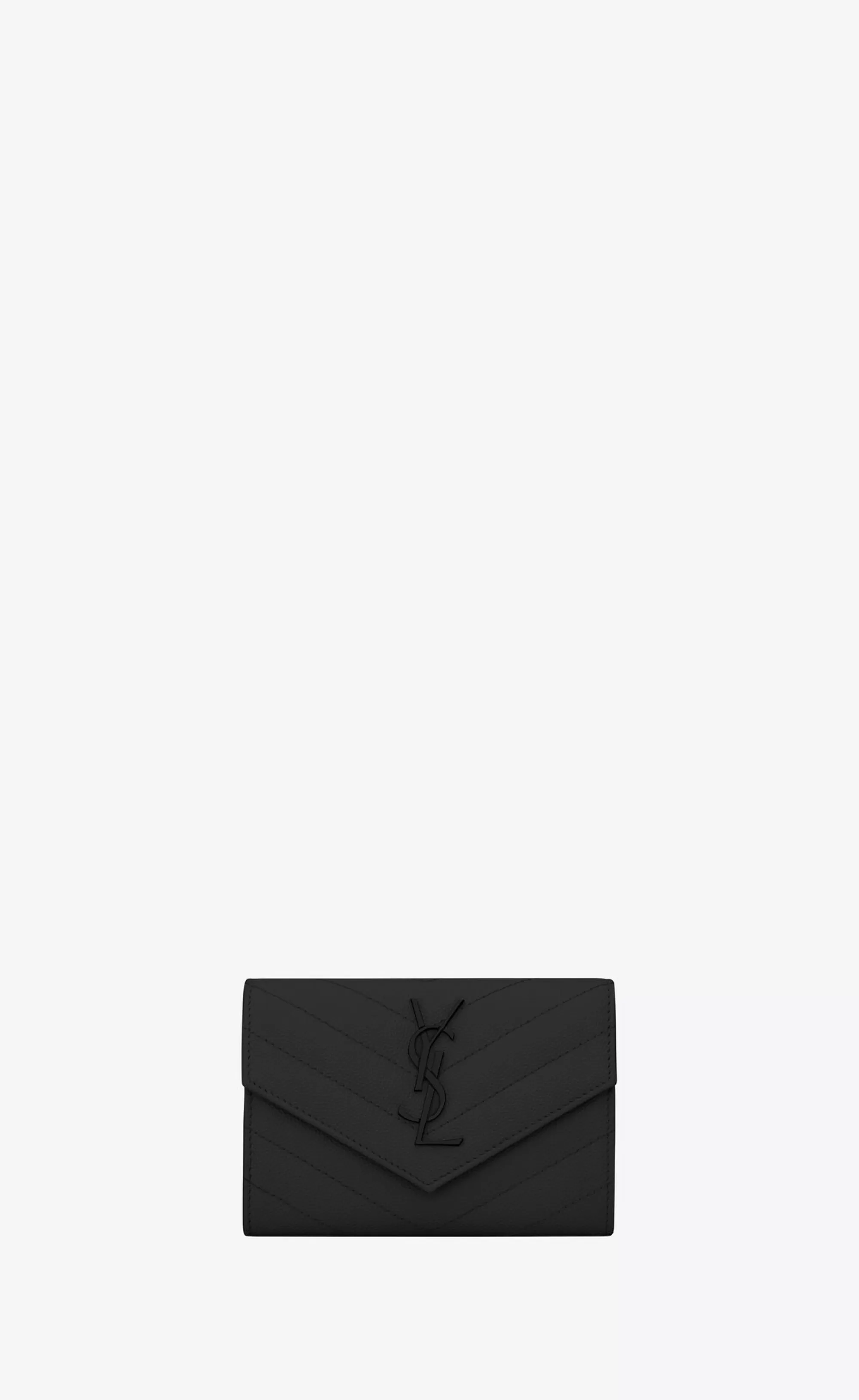 Women Saint Laurent WALLETS^CASSANDRE MATELASSÉ Small Envelope Wallet In Grain De Poudre Embossed Leather | | YSL.com