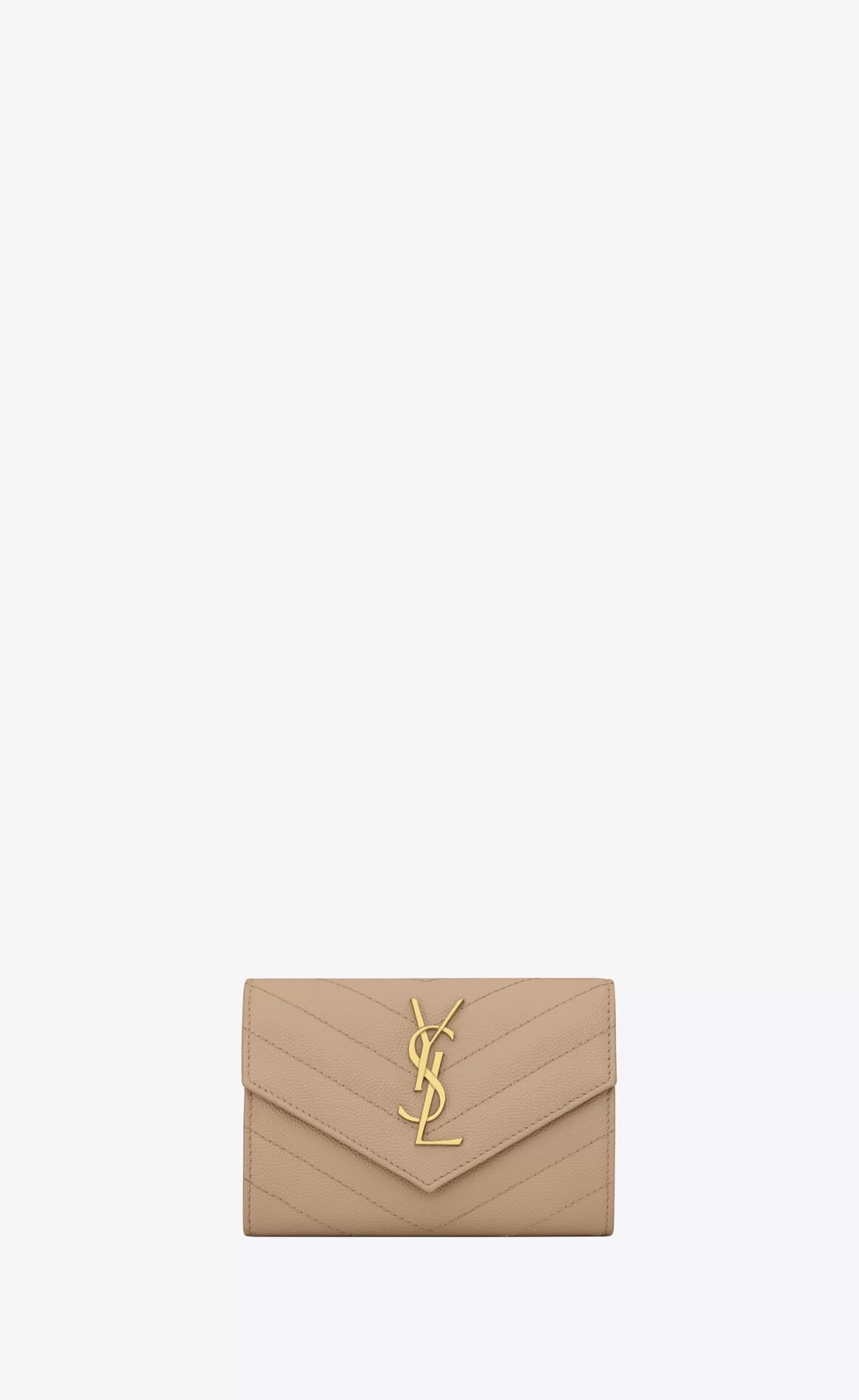 Women Saint Laurent WALLETS^CASSANDRE MATELASSÉ SMALL ENVELOPE WALLET IN GRAIN DE POUDRE EMBOSSED LEATHER | | YSL.com