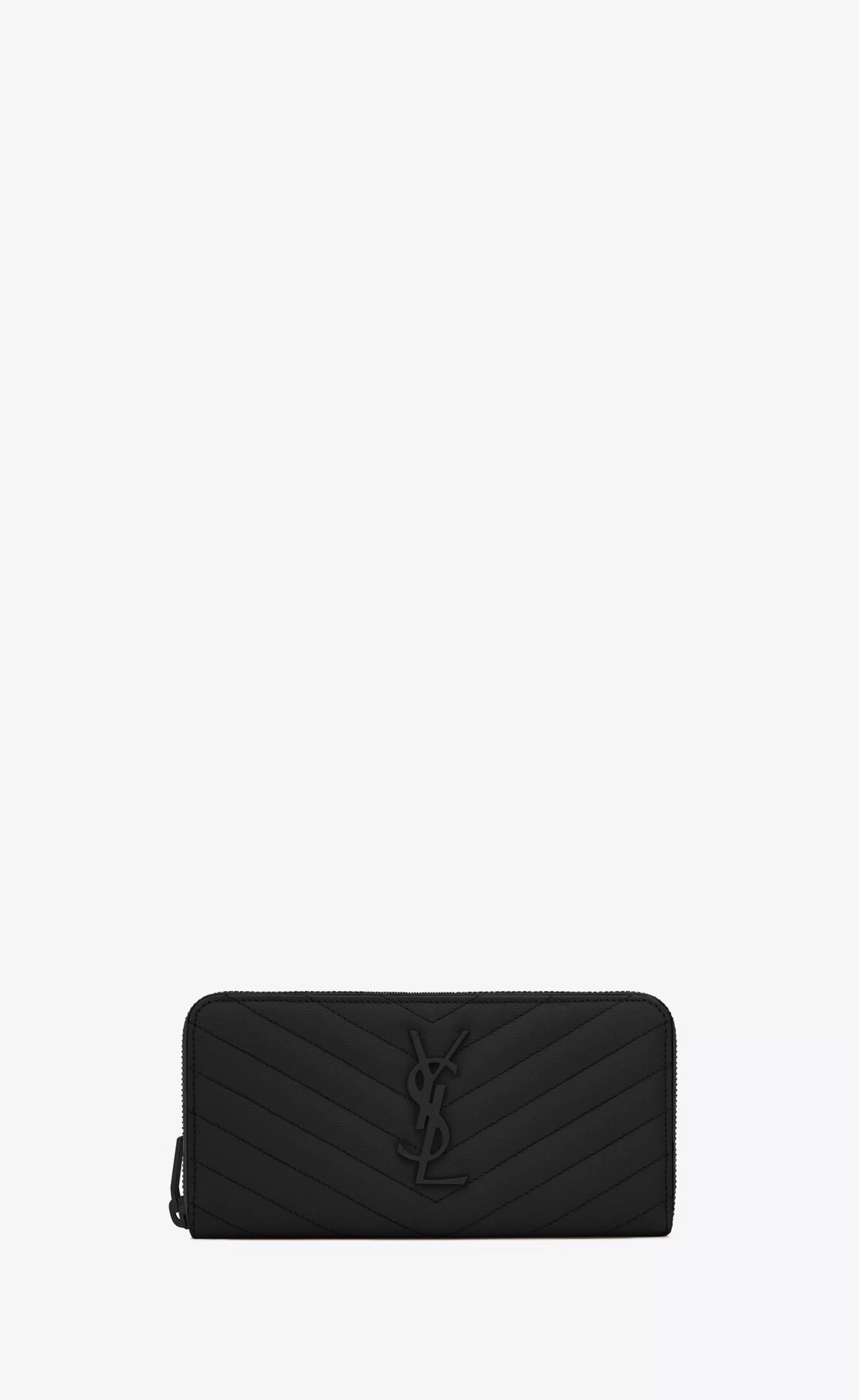 Women Saint Laurent WALLETS^CASSANDRE MATELASSÉ ZIP AROUND WALLET IN GRAIN DE POUDRE EMBOSSED LEATHER | | YSL.com