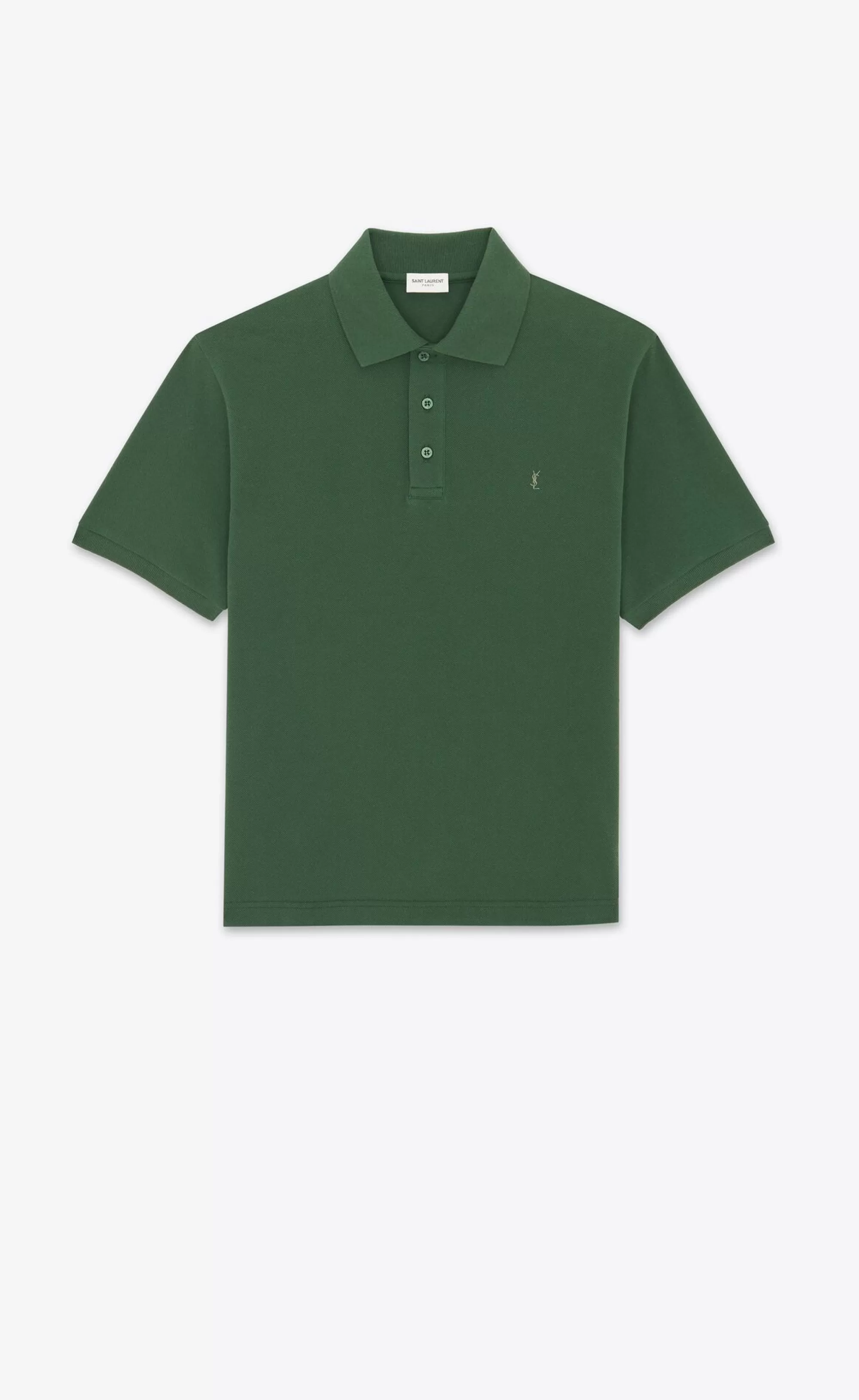 Saint Laurent ALL READY TO WEAR | JERSEY^CASSANDRE POLO SHIRT IN COTTON PIQUÉ | | YSL.com