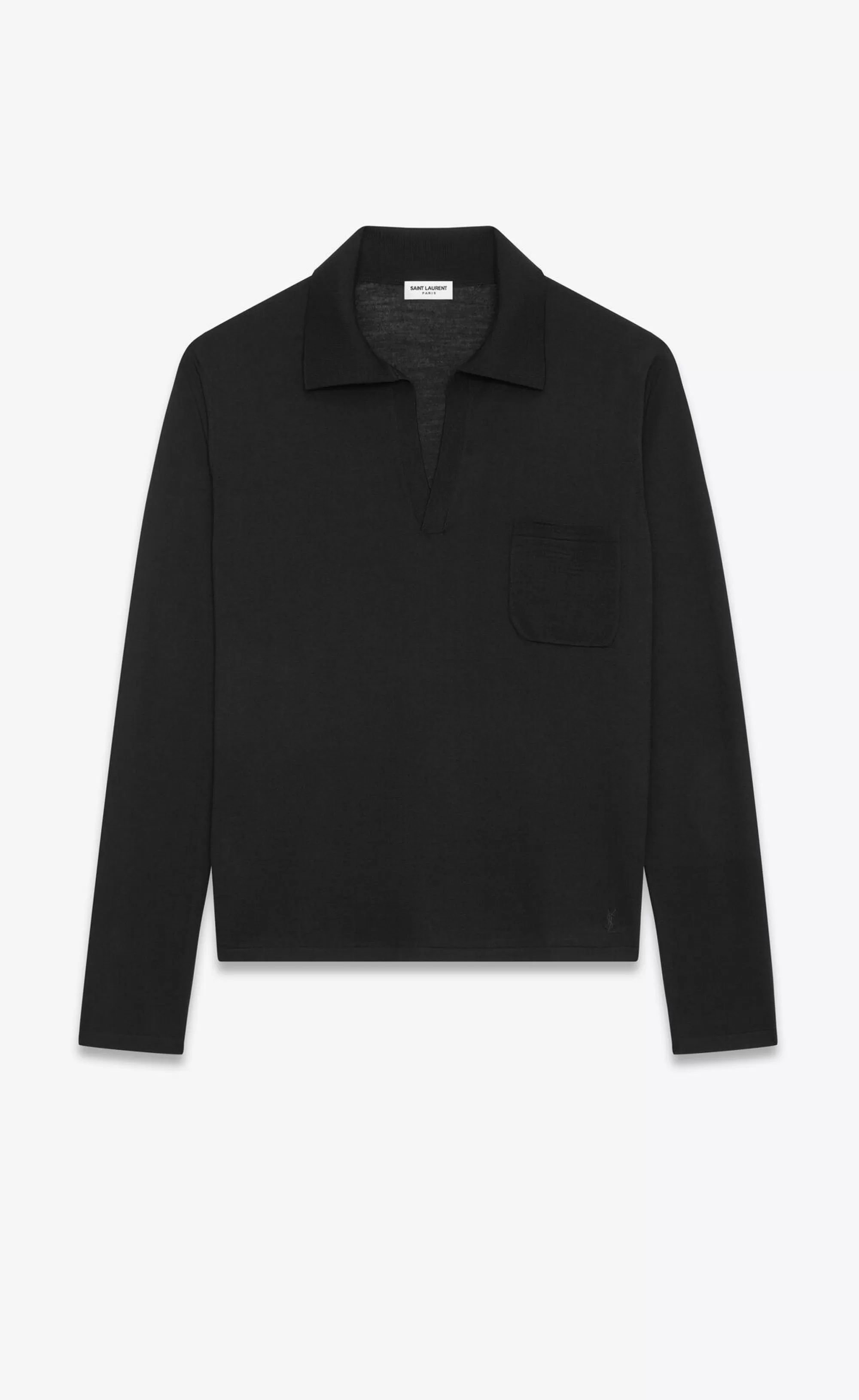 Saint Laurent ALL READY TO WEAR | KNITWEAR^CASSANDRE Polo Shirt In Wool | | YSL.com