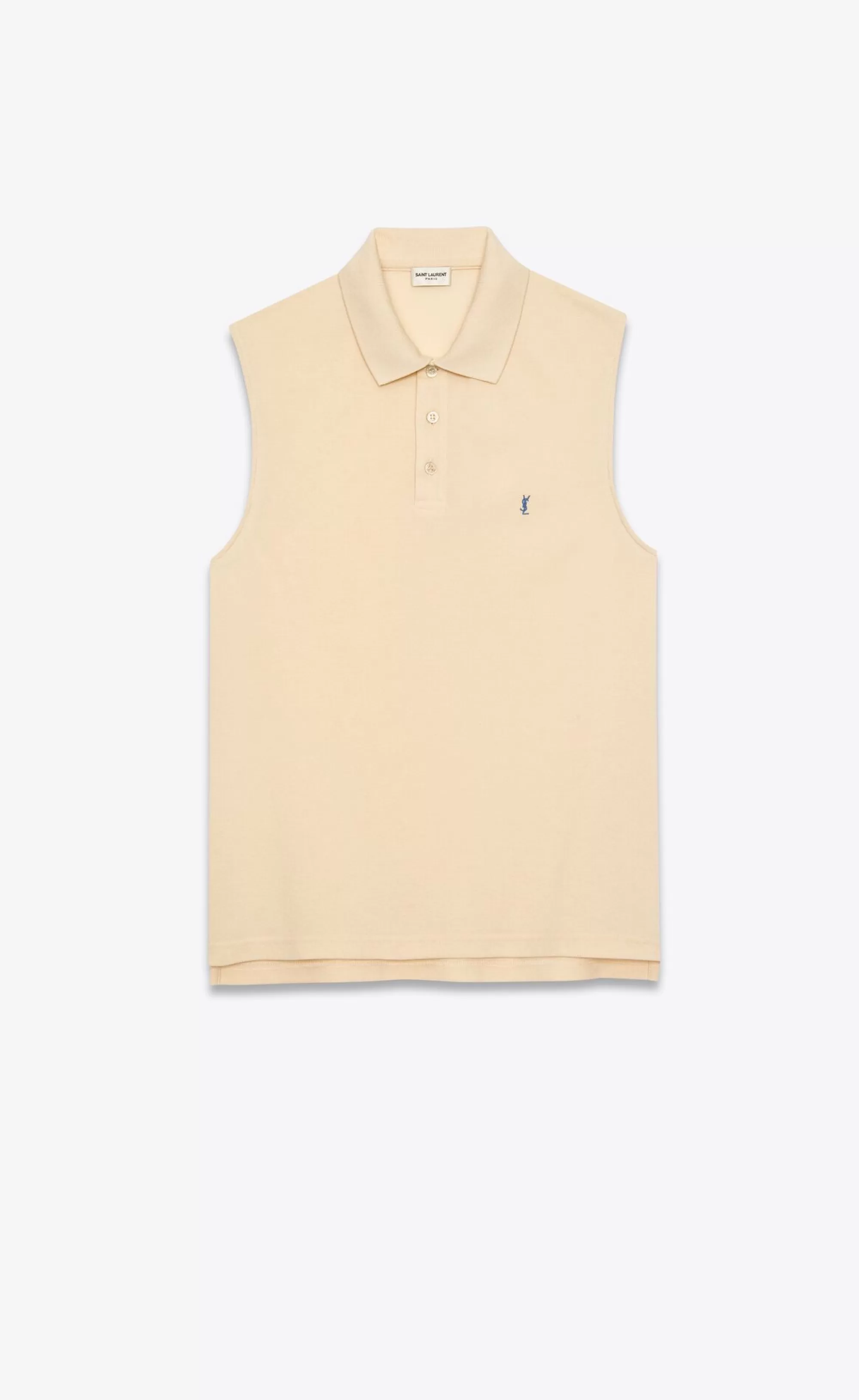 Saint Laurent ALL READY TO WEAR | JERSEY^CASSANDRE Polo Tank In Piqué | | YSL.com