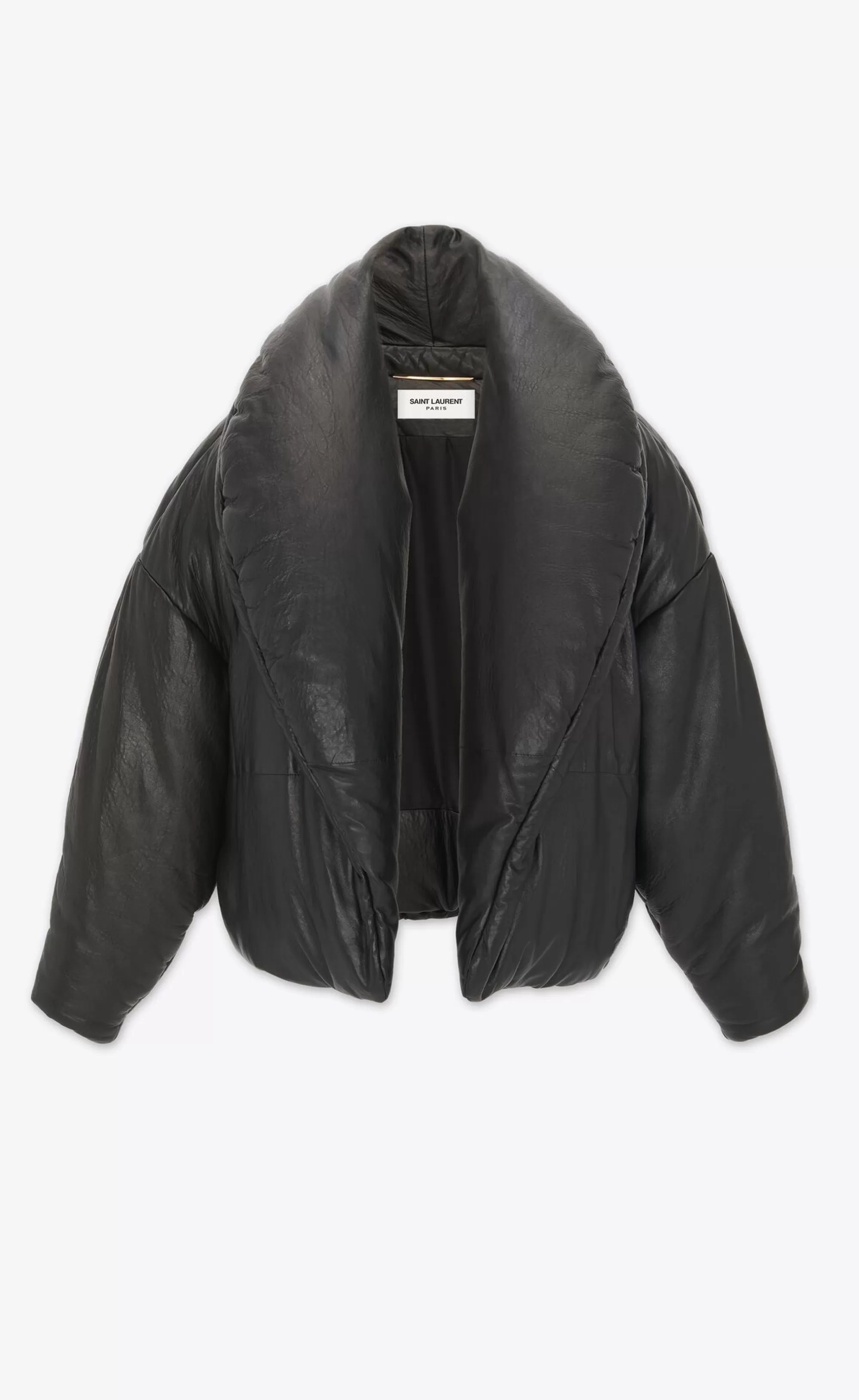 Women Saint Laurent Coats and Outerwear | Leather^CASSANDRE Puffer Jacket In Lambskin | | YSL.com