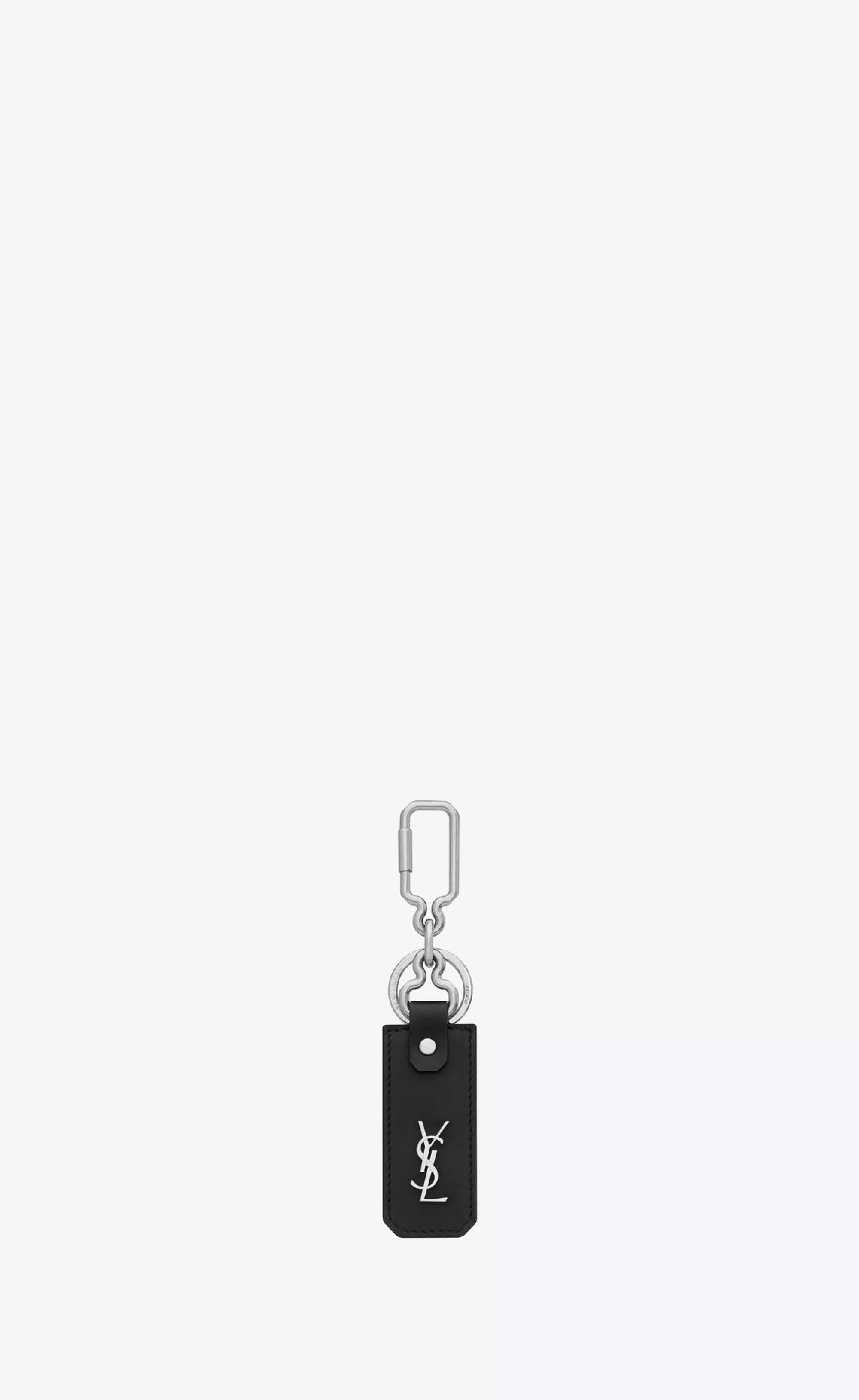 Saint Laurent OTHER ACCESSORIES^CASSANDRE Keyring In Leather | | YSL.com