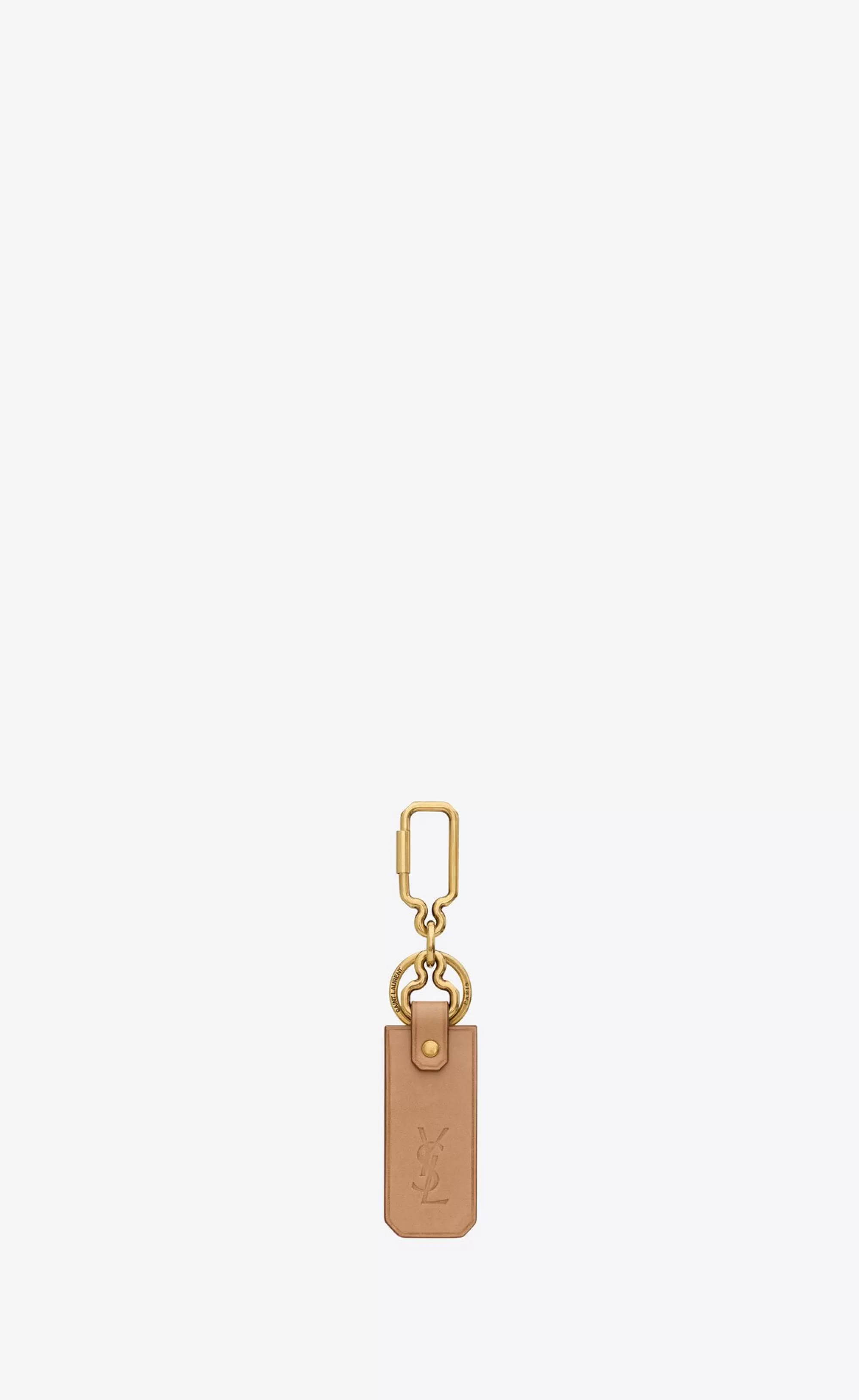 Saint Laurent OTHER ACCESSORIES^CASSANDRE Keyring In Leather | | YSL.com