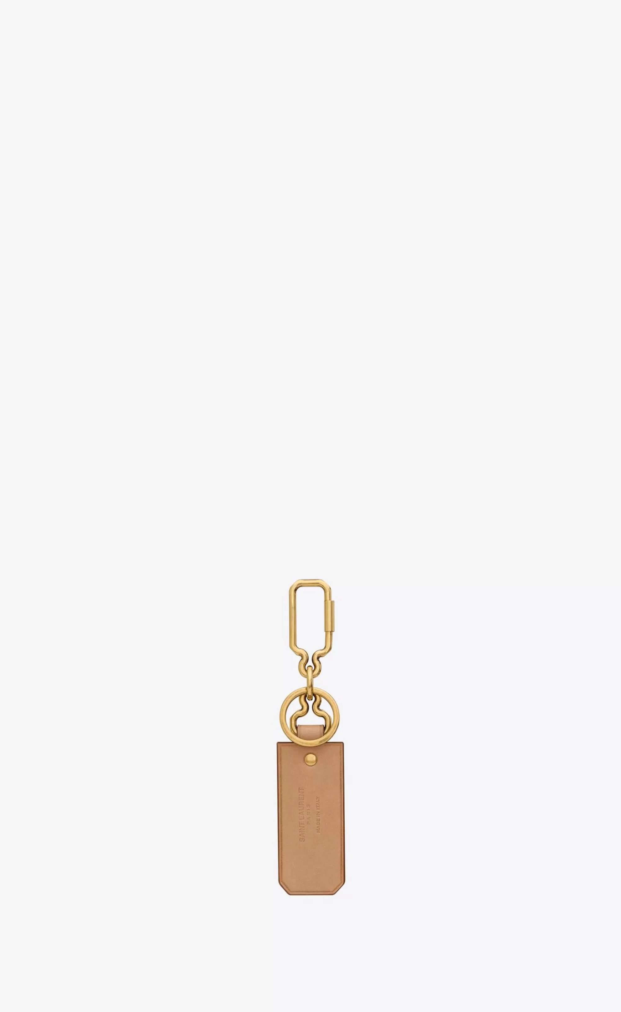 Saint Laurent OTHER ACCESSORIES^CASSANDRE Keyring In Leather | | YSL.com