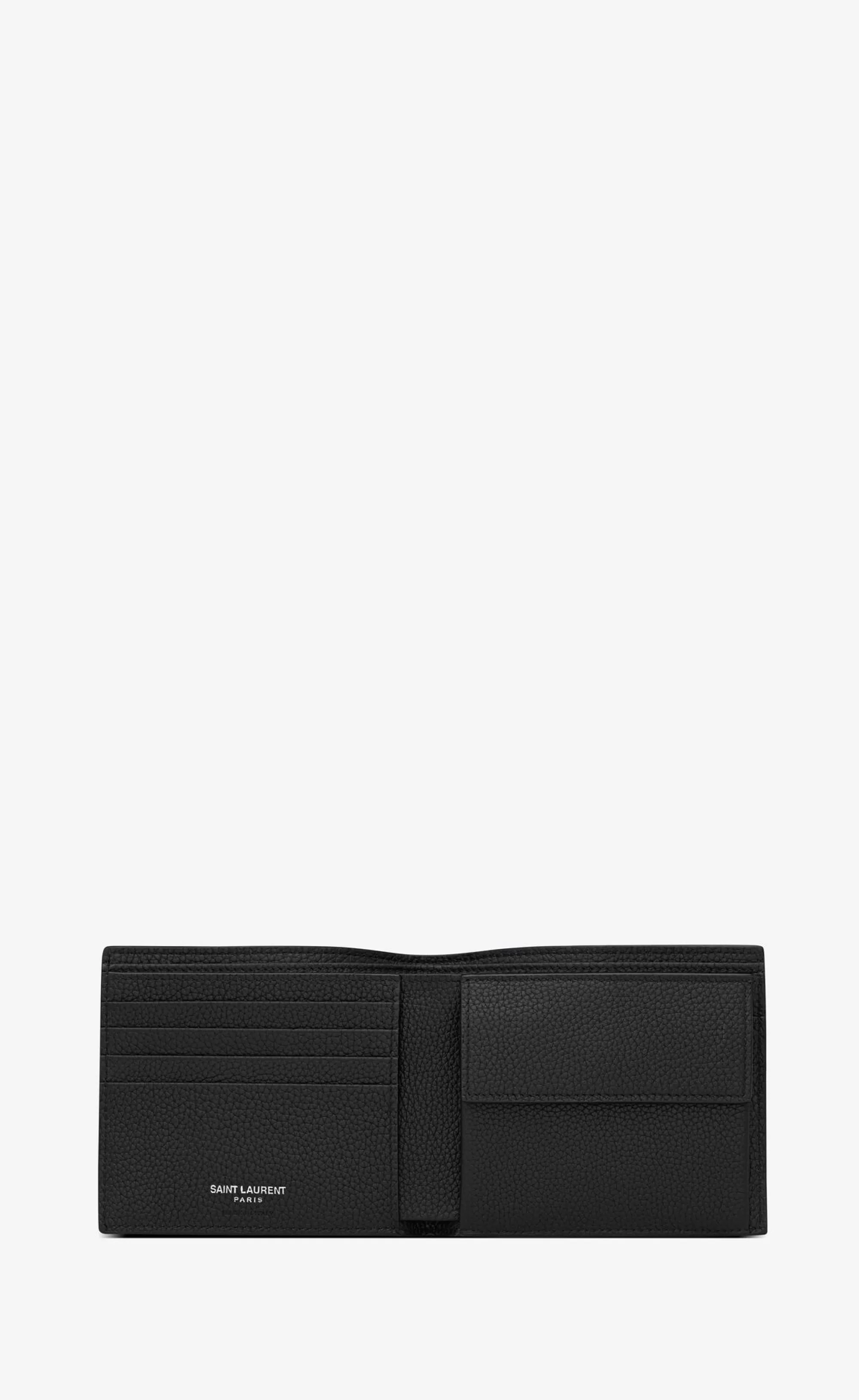 Saint Laurent WALLETS^CASSANDRE SHADOW EAST/WEST WALLET WITH COIN PURSE IN GRAINED LEATHER | | YSL.com