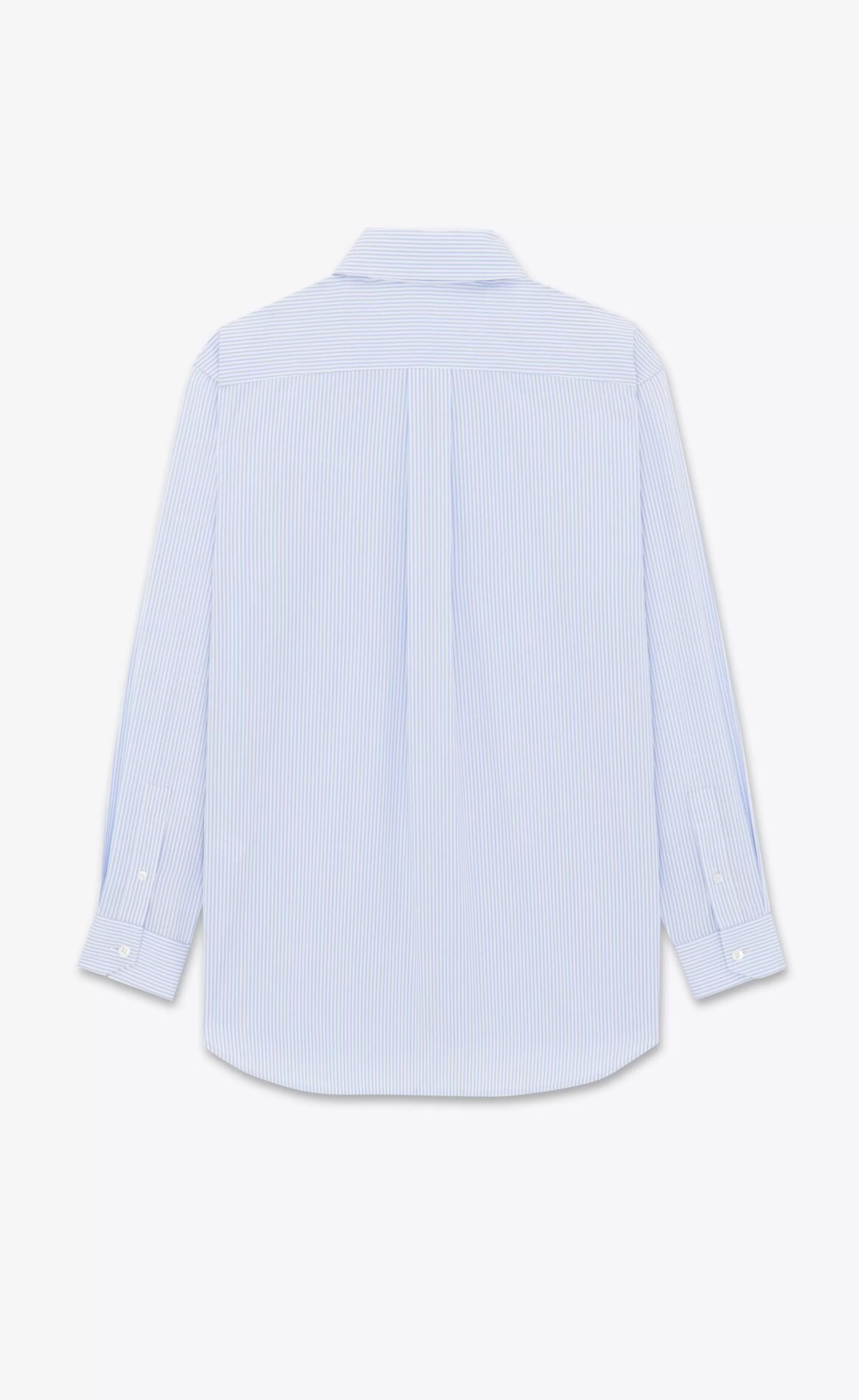 Women Saint Laurent SHIRTS AND TOPS^CASSANDRE SHIRT IN STRIPED COTTON POPLIN | | YSL.com