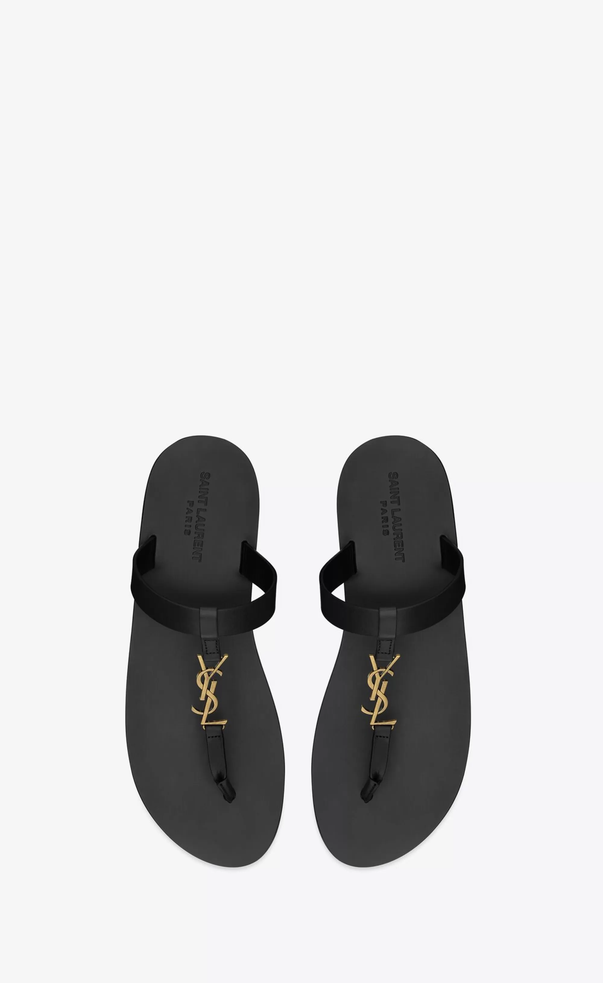 Saint Laurent NEW ARRIVALS | ESPADRILLES AND SANDALS^CASSANDRE Slides In Smooth Leather | | YSL.com