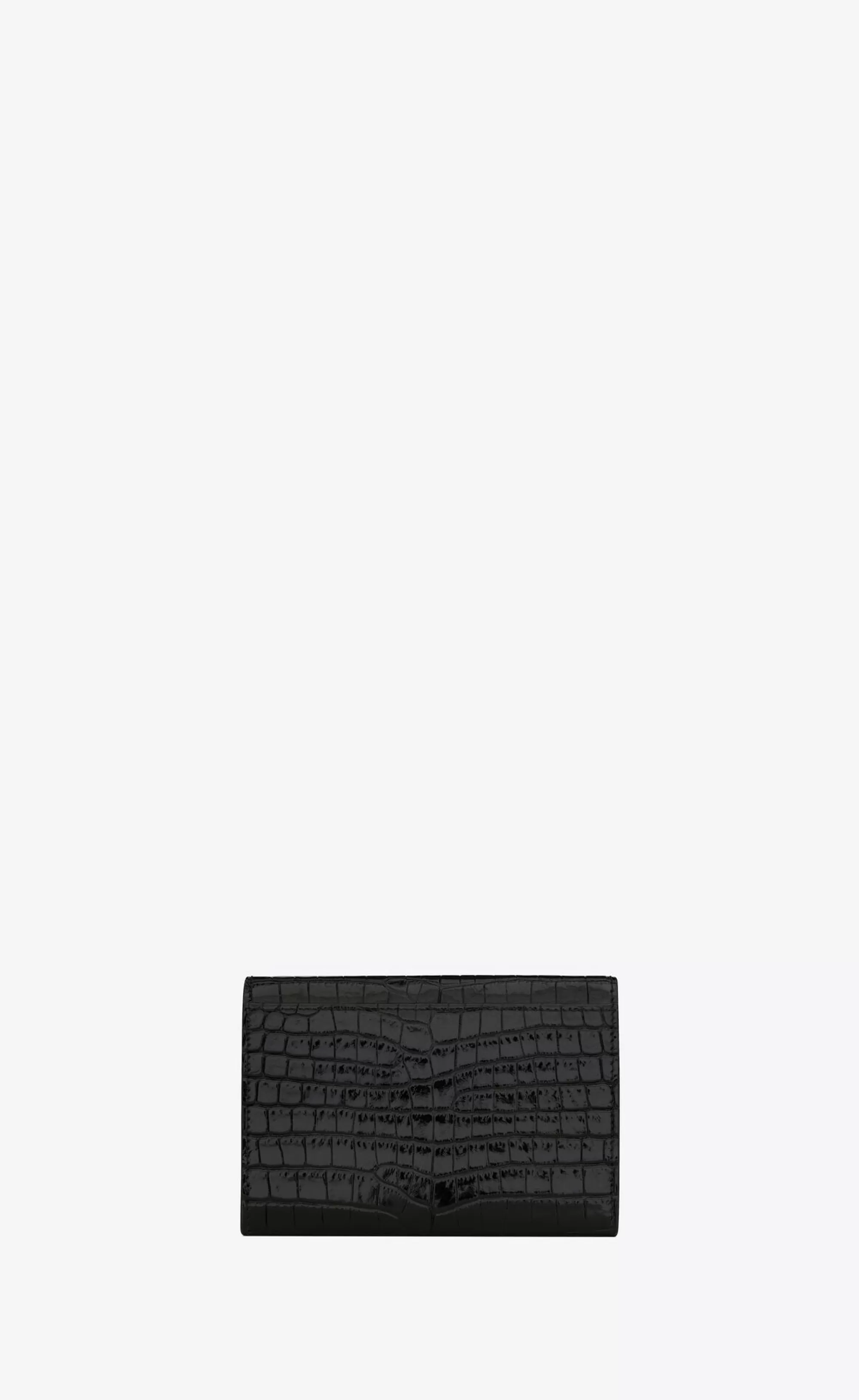 Women Saint Laurent WALLETS^Cassandre Small Envelope Wallet In Shiny Crocodile-embossed Leather | | YSL.com