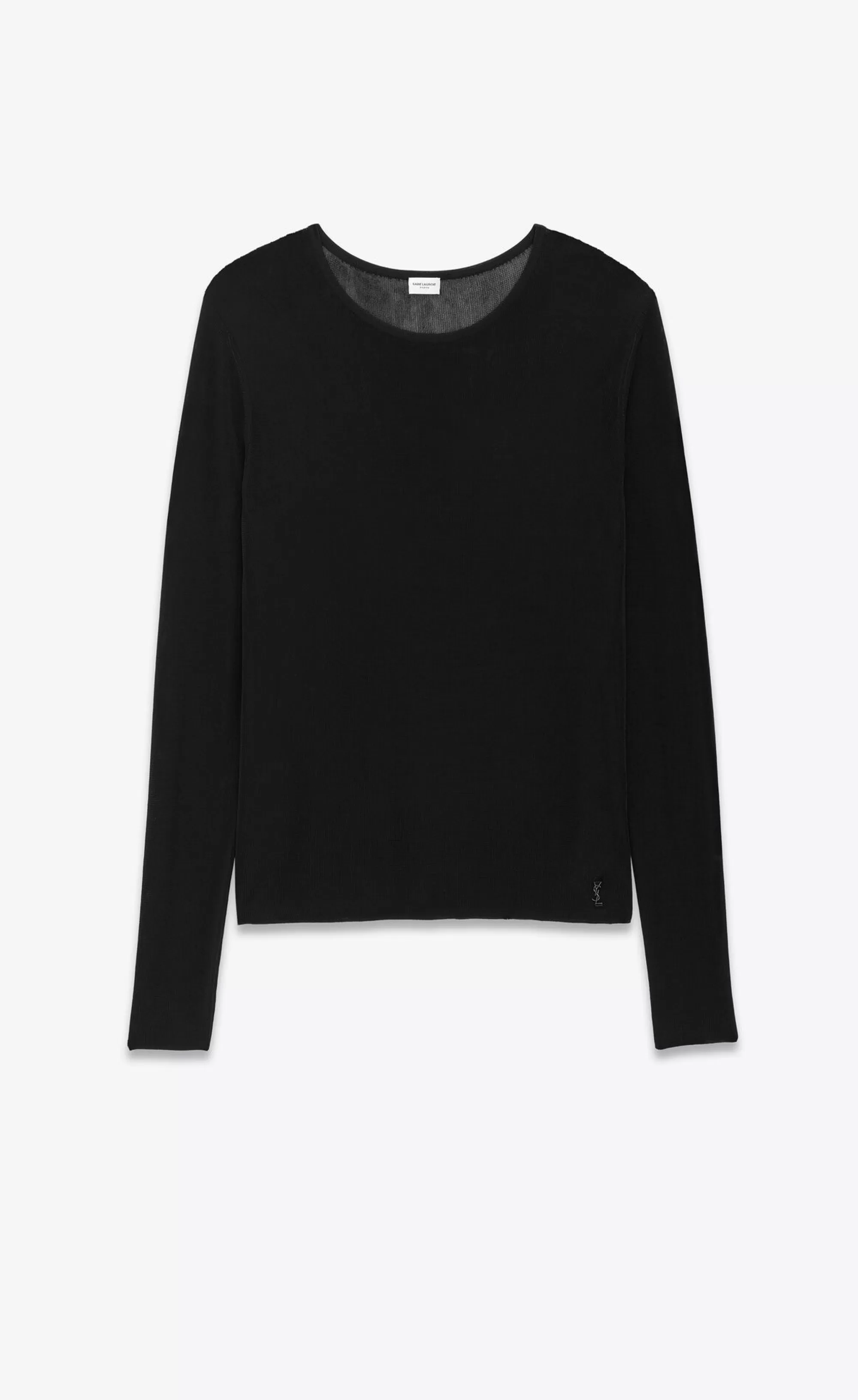 Saint Laurent ALL READY TO WEAR | KNITWEAR^CASSANDRE Sweater In Ribbed Knit | | YSL.com