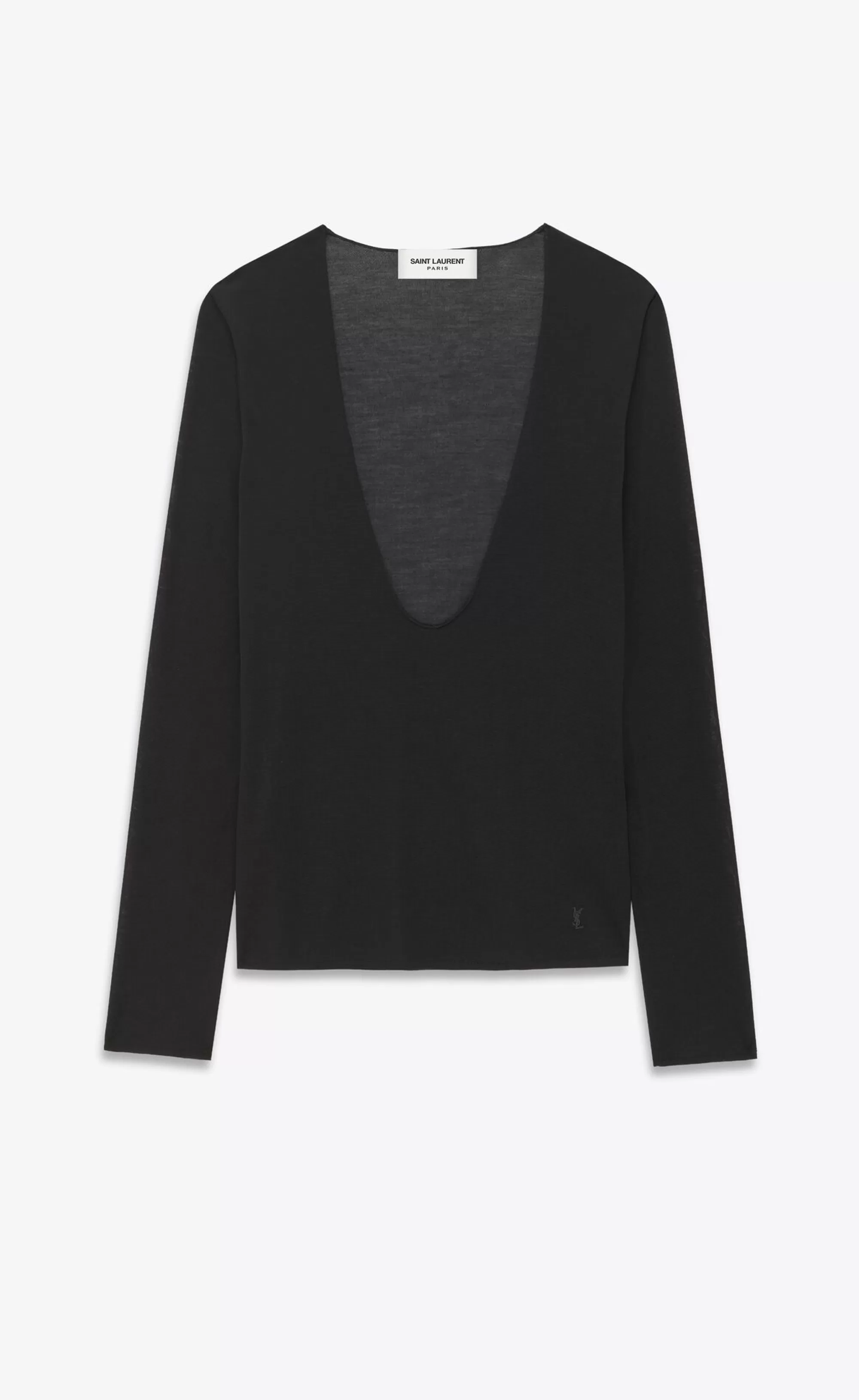 Women Saint Laurent JERSEY^CASSANDRE Sweater In Silk Jersey | | YSL.com