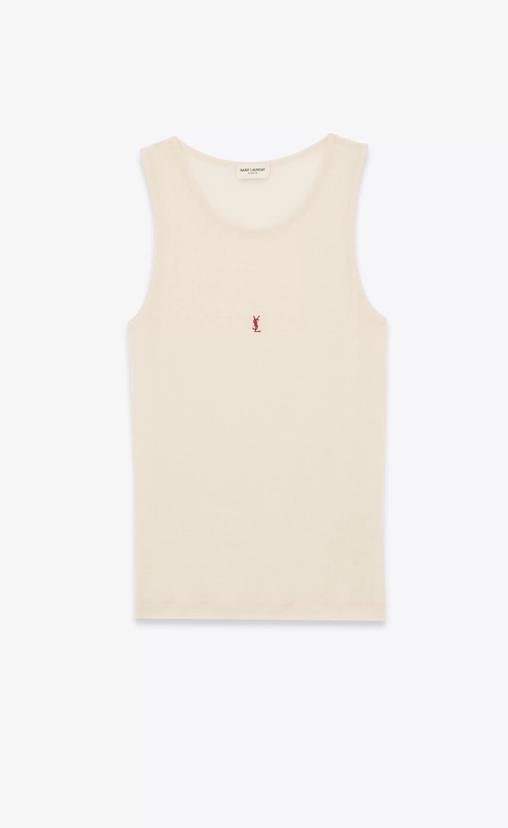 Women Saint Laurent JERSEY^CASSANDRE Tank Top | | YSL.com