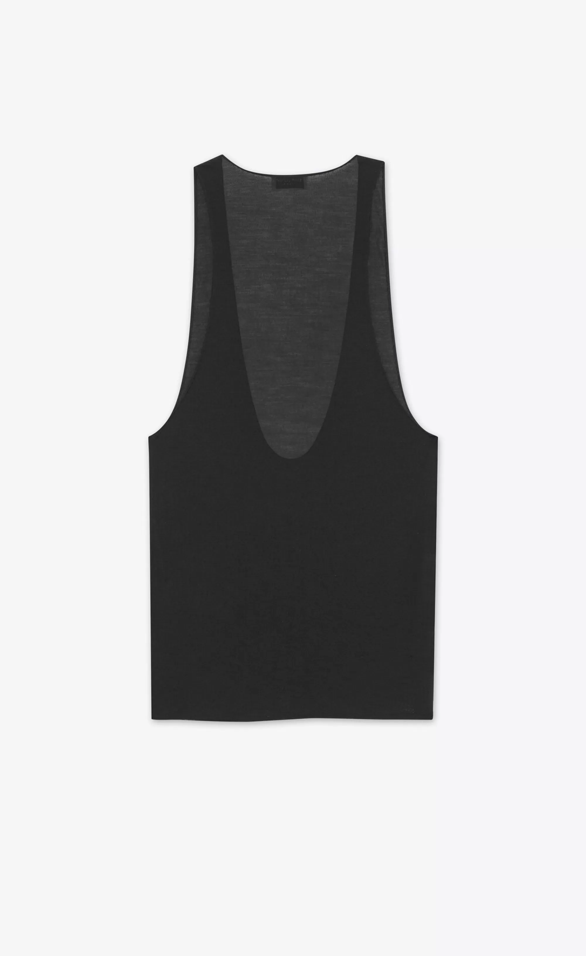 Women Saint Laurent JERSEY^CASSANDRE Tank Top In Silk Jersey | | YSL.com