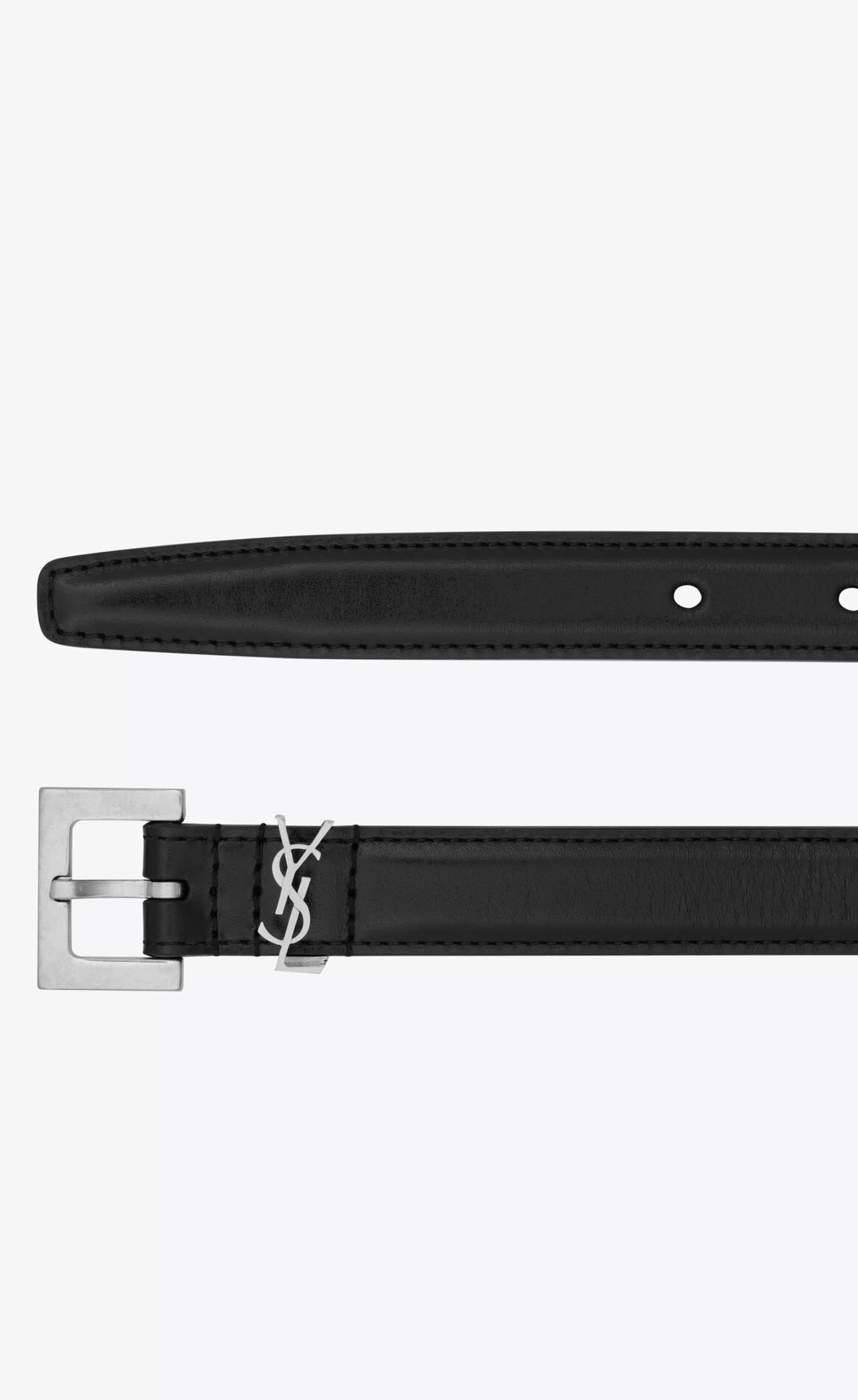 Saint Laurent BELTS^CASSANDRE Thin Belt In Smooth Leather | | YSL.com