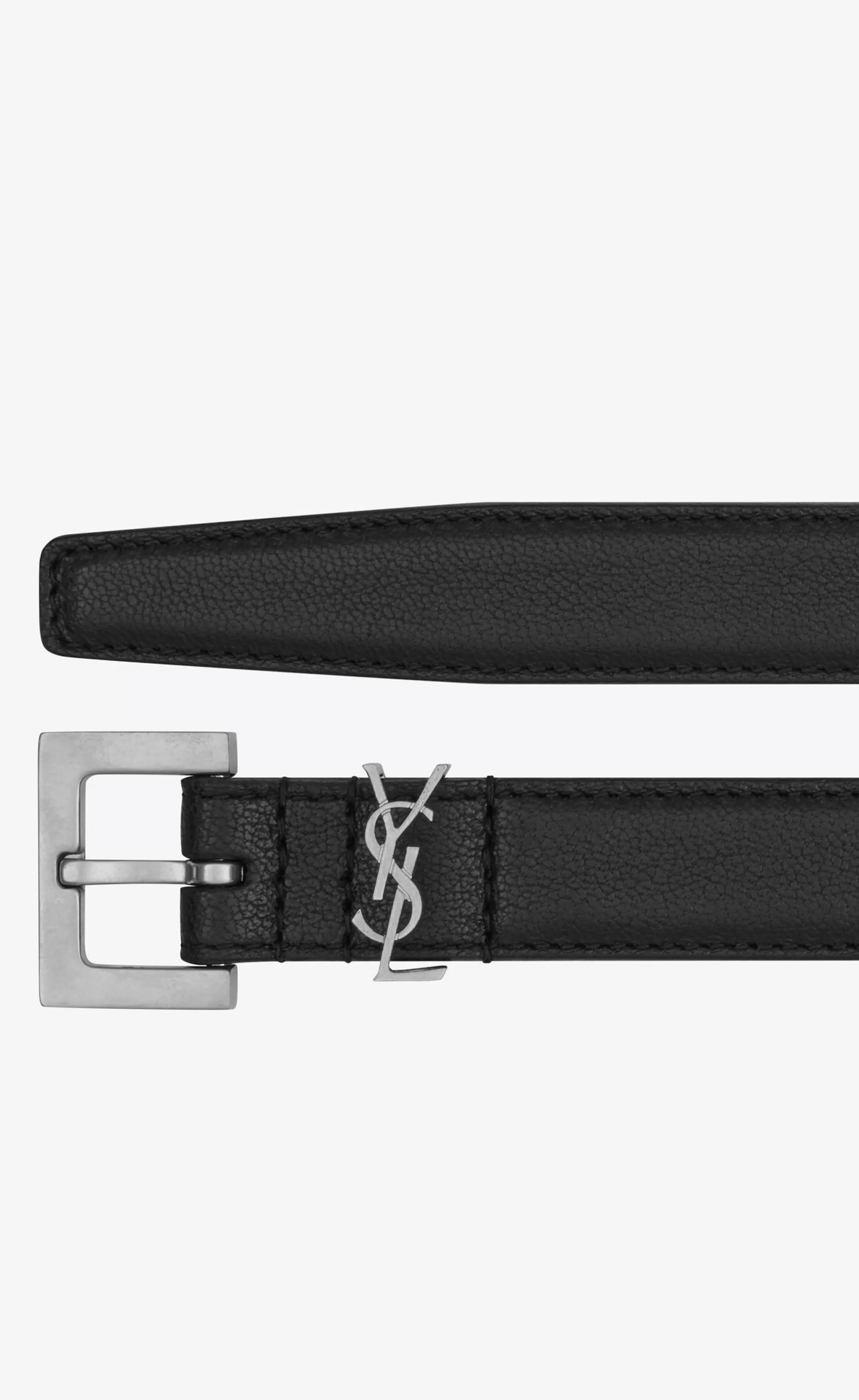 Saint Laurent BELTS^Cassandre Thin Belt In Smooth Leather | | YSL.com