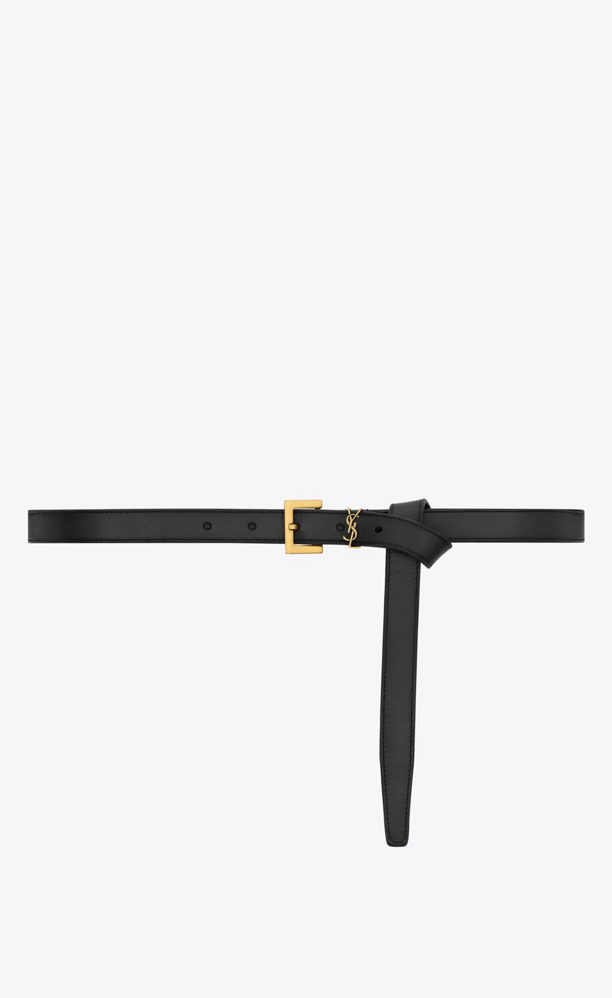 Women Saint Laurent BELTS^CASSANDRE Thin Belt In Vegetable-tanned Leather | | YSL.com