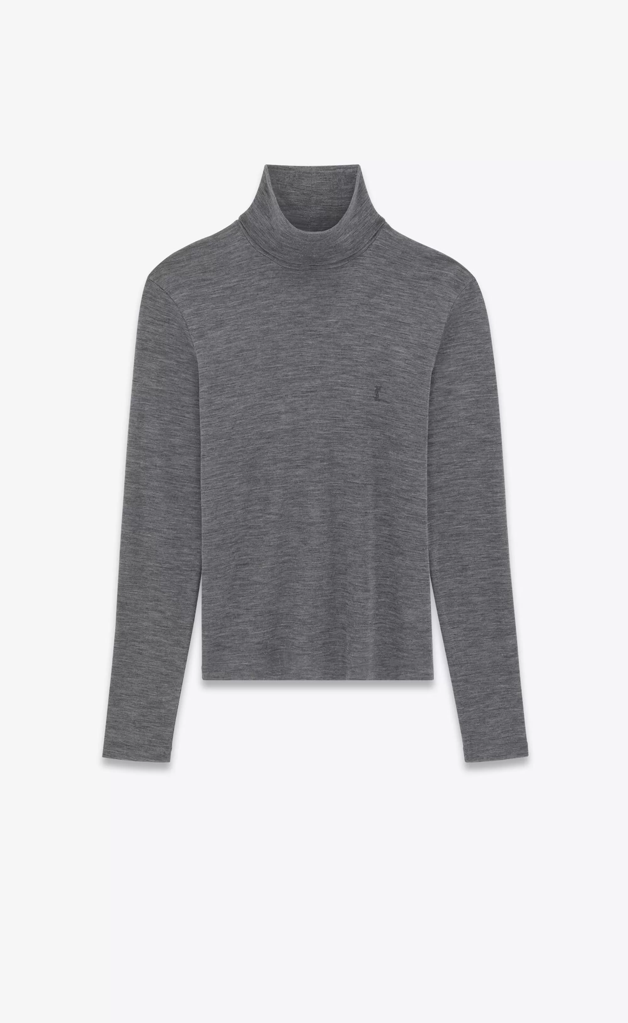 Saint Laurent ALL READY TO WEAR | KNITWEAR^CASSANDRE Turtleneck In Wool | | YSL.com