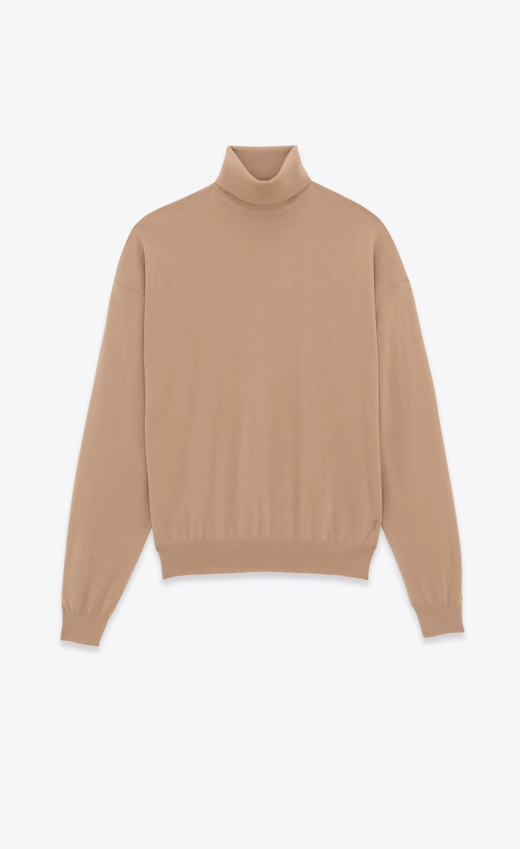 Women Saint Laurent KNITWEAR^CASSANDRE Turtleneck Sweater In Wool | | YSL.com