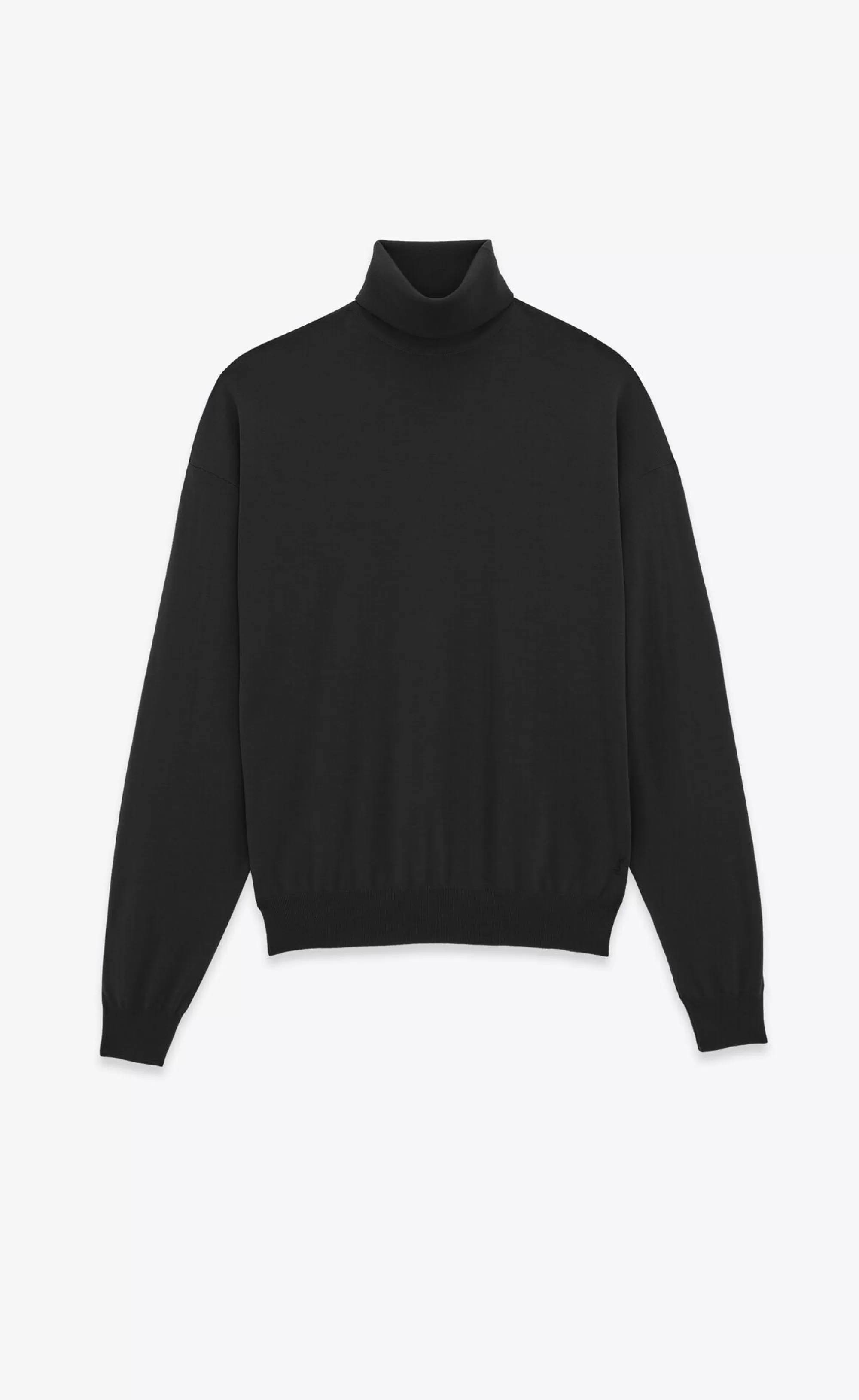 Women Saint Laurent KNITWEAR^CASSANDRE Turtleneck Sweater In Wool | | YSL.com