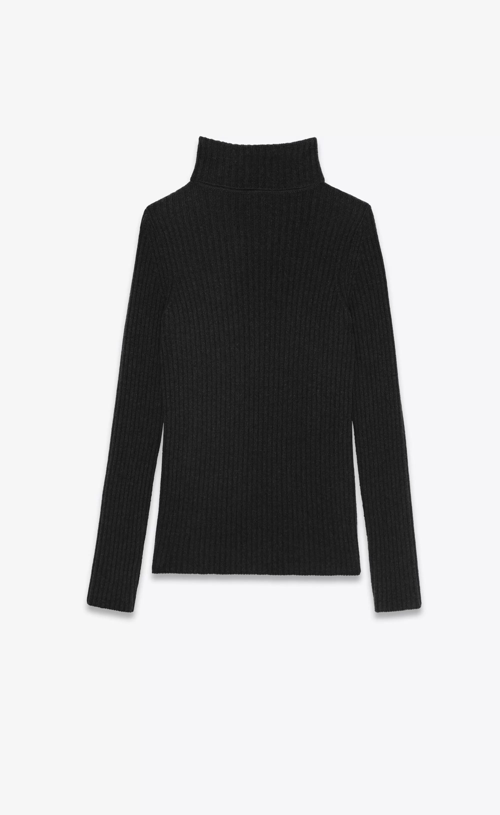 Women Saint Laurent KNITWEAR^CASSANDRE Turtleneck Sweater In Wool And Cashmere | | YSL.com