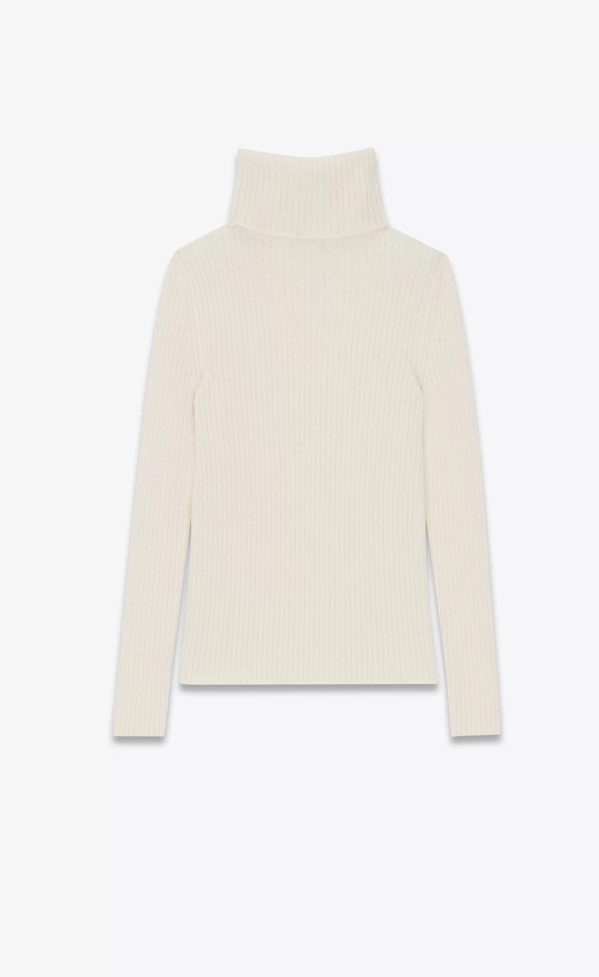 Women Saint Laurent KNITWEAR^CASSANDRE Turtleneck Sweater In Wool, Cashmere And Mohair | | YSL.com
