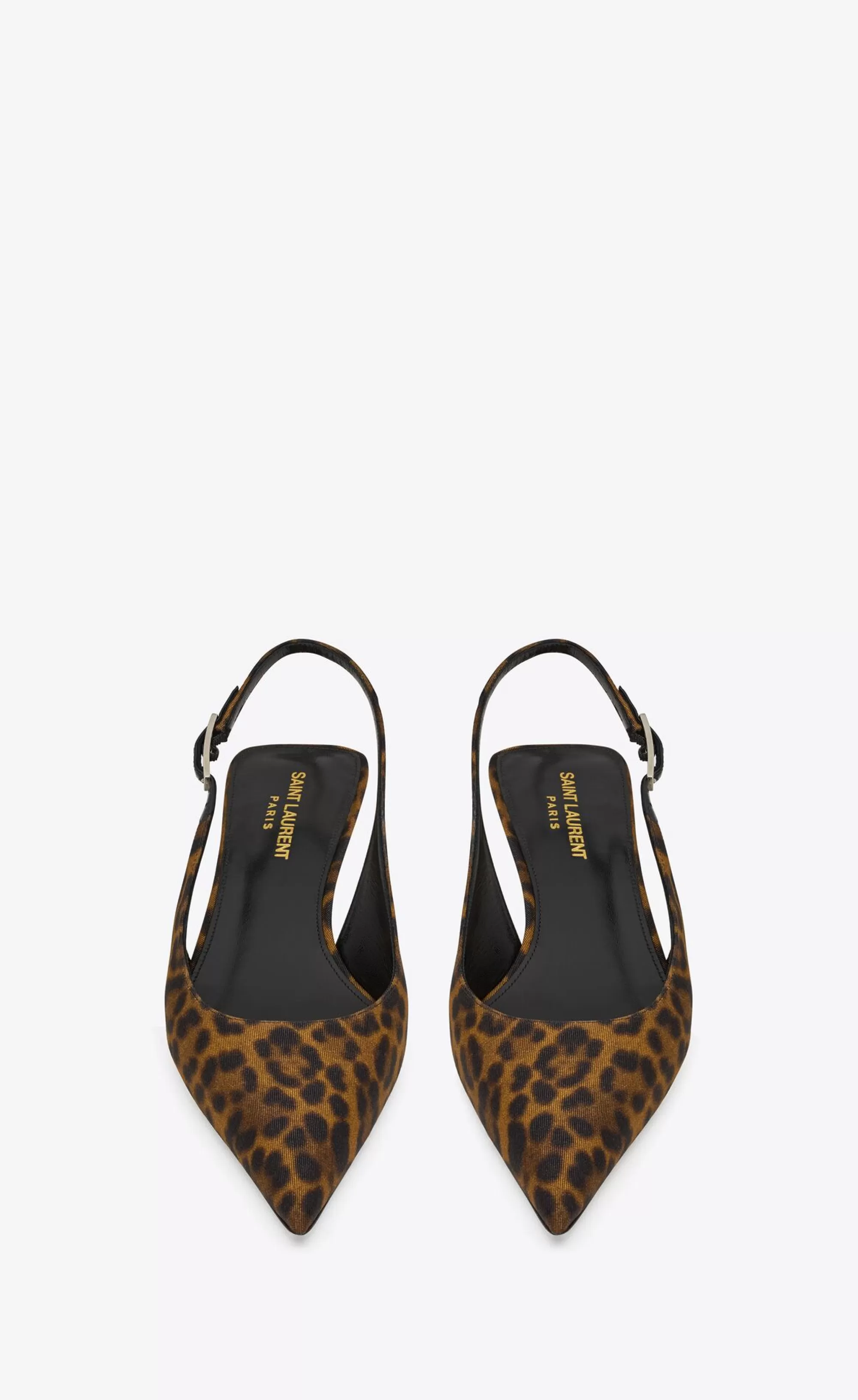 Women Saint Laurent SLINGBACKS^CHERISH Slingback Pumps In Leopard Grosgrain | | YSL.com