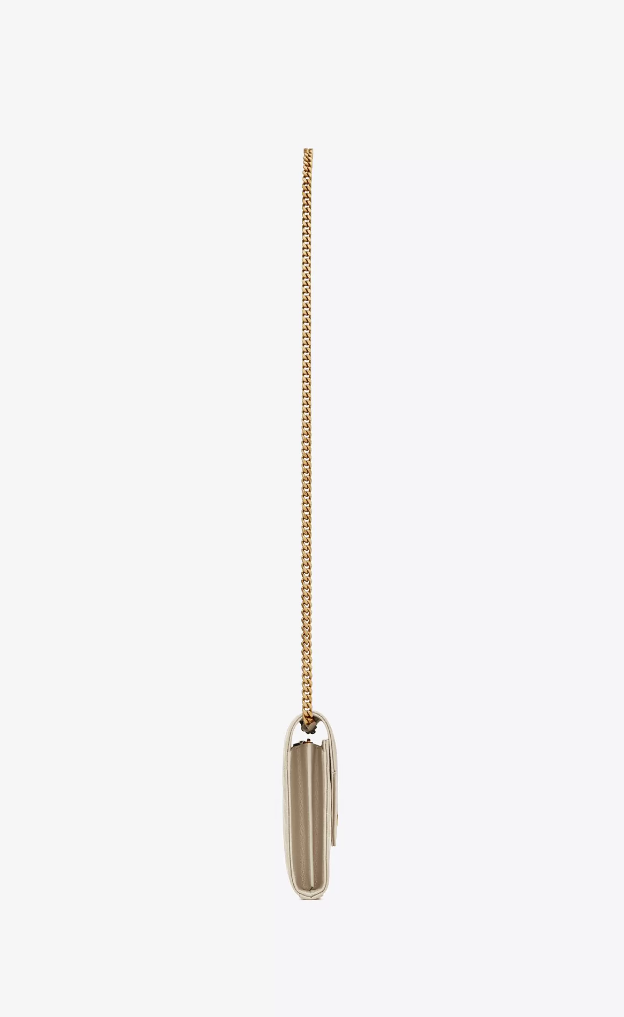 Women Saint Laurent CHAIN WALLETS^CLASSIC CASSANDRE CHAIN WALLET IN GRAIN DE POUDRE LEATHER | | YSL.com