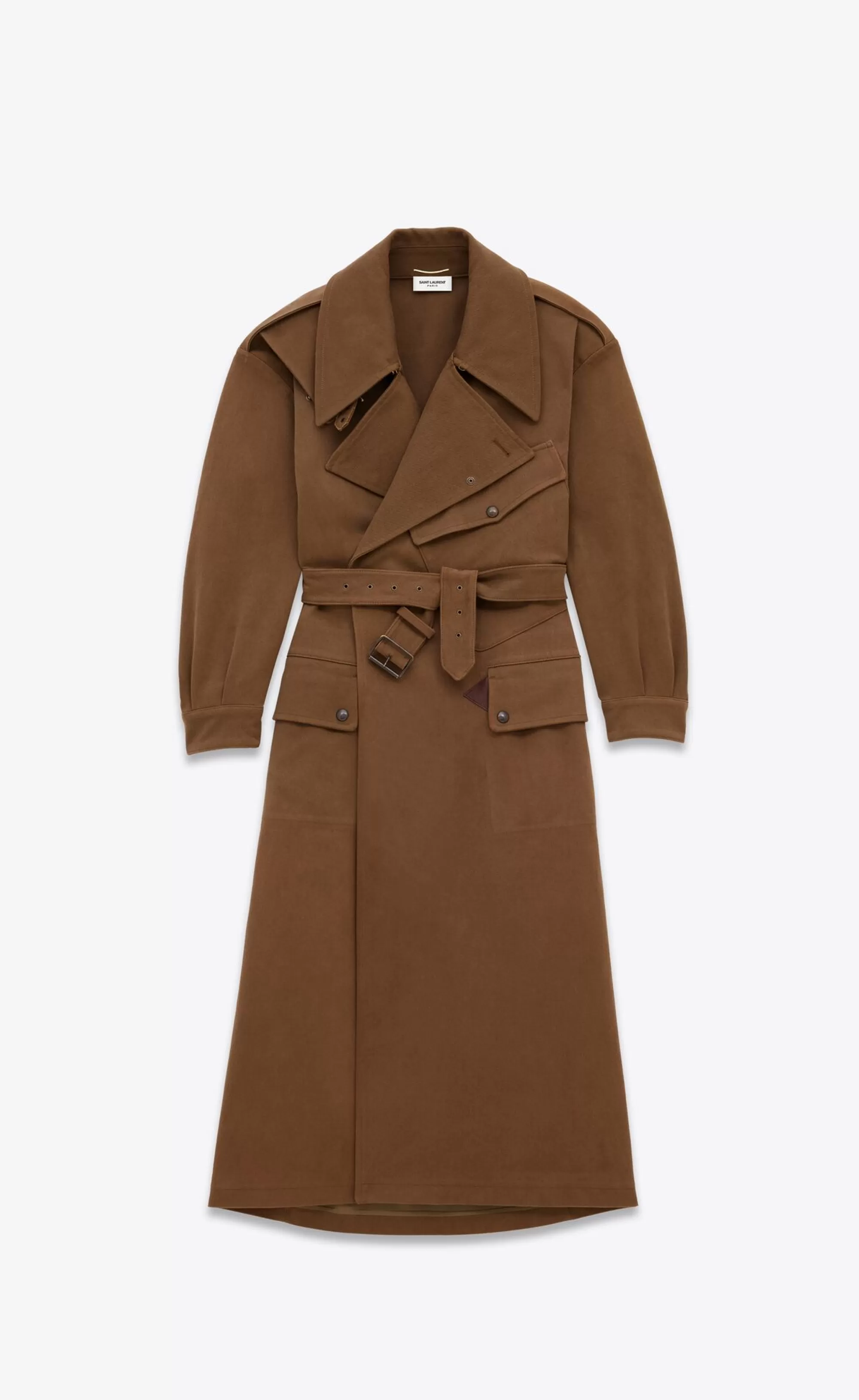 Women Saint Laurent Coats and Outerwear^Coat In Cotton | | YSL.com