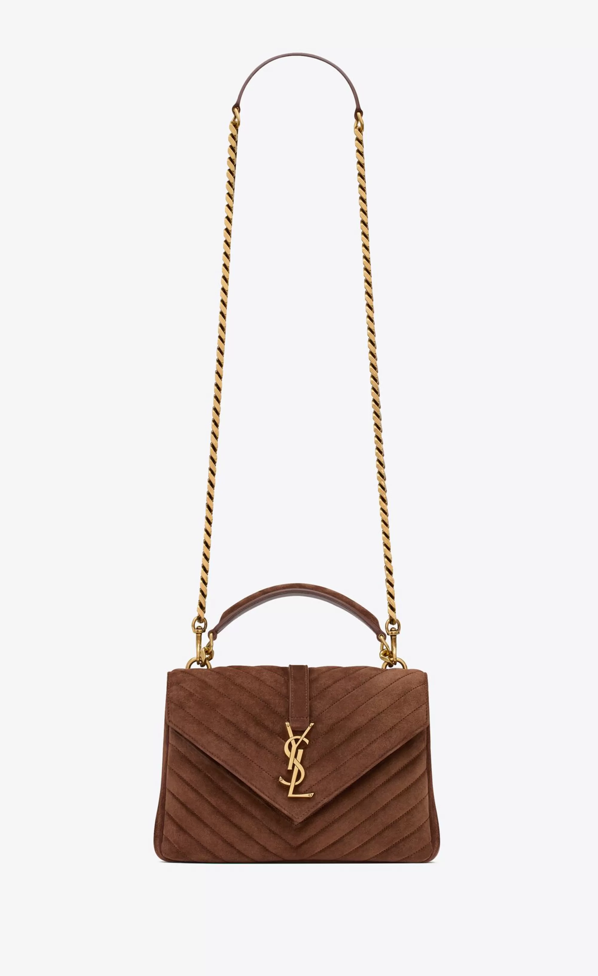 Women Saint Laurent COLLEGE | CROSSBODY BAGS^COLLEGE MEDIUM IN QUILTED SUEDE | | YSL.com