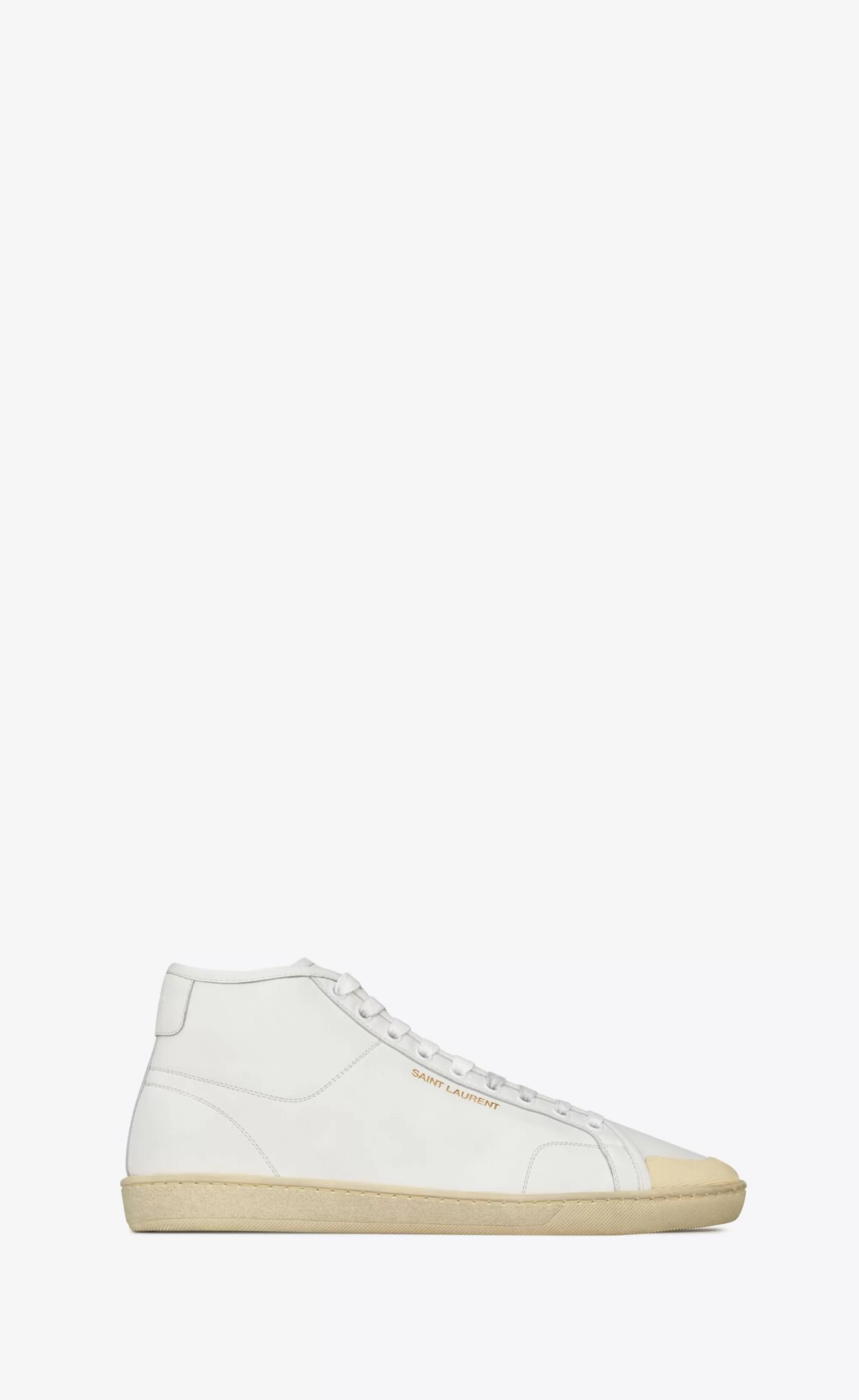 Saint Laurent SNEAKERS | NEW ARRIVALS^COURT CLASSIC SL/39 Mid-top Sneakers In Grained Leather | | YSL.com