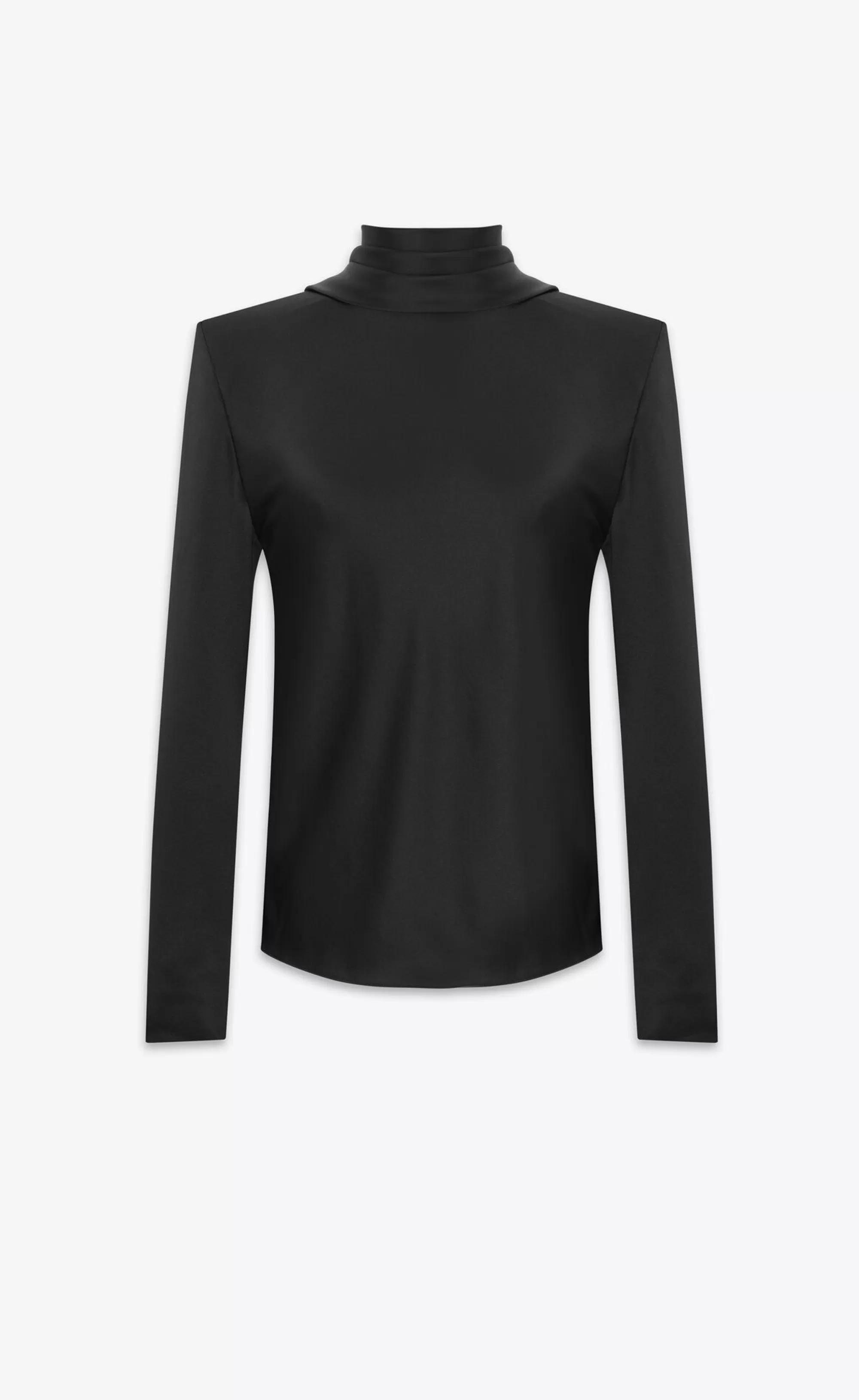 Women Saint Laurent SHIRTS AND TOPS^Cowl-back Blouse In Silk Satin | | YSL.com