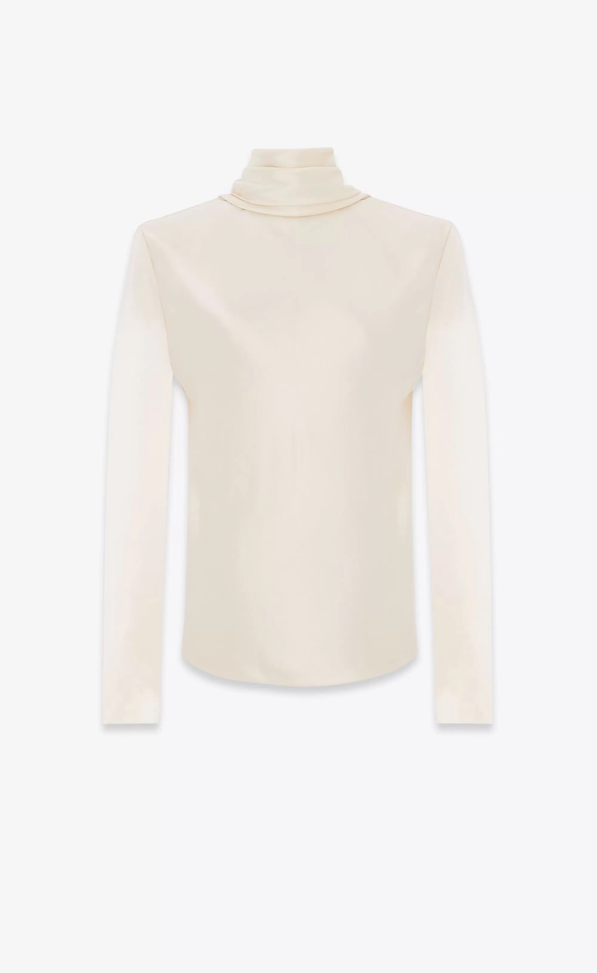 Women Saint Laurent SHIRTS AND TOPS^Cowl-back Blouse In Silk Satin Crepe | | YSL.com