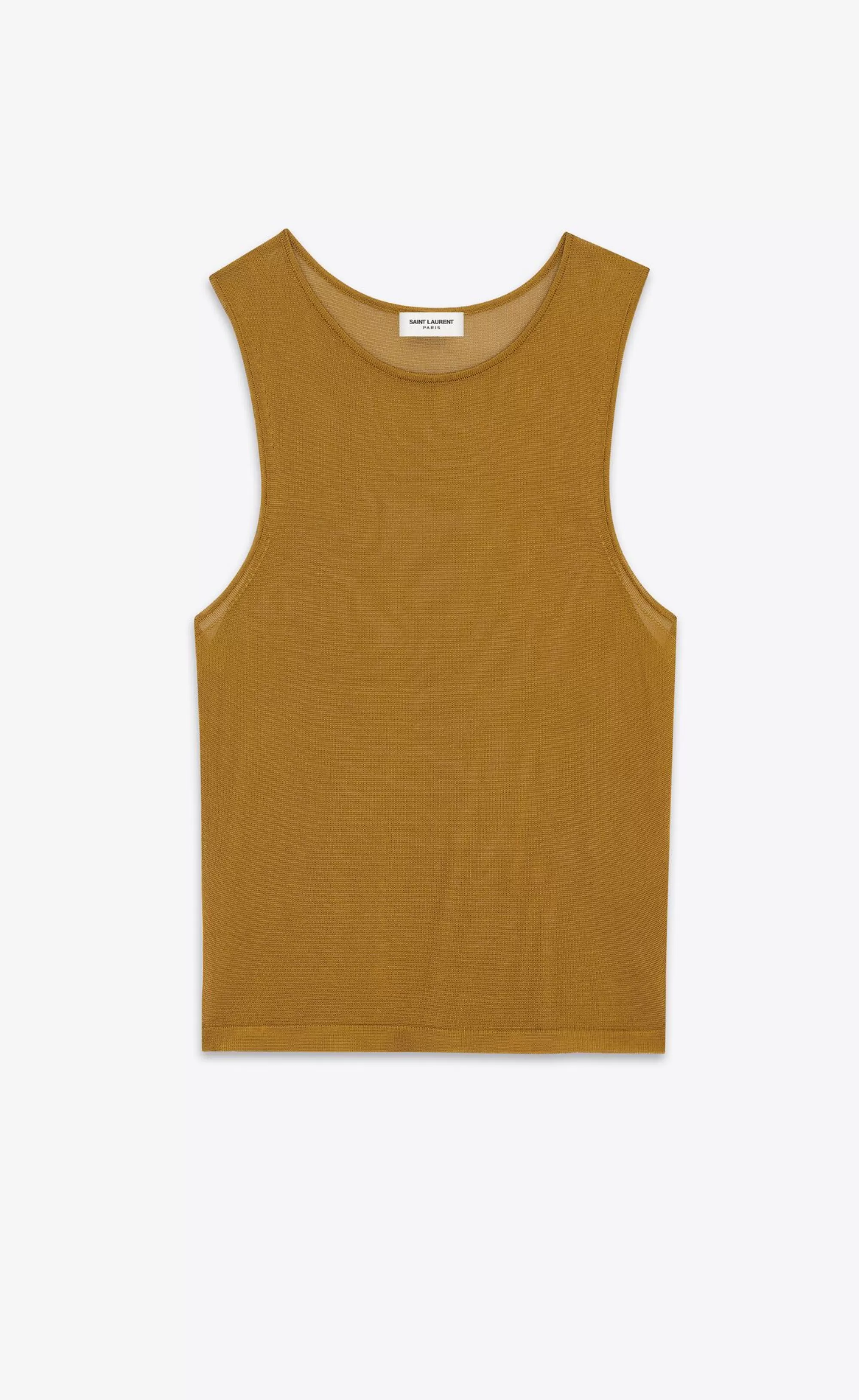 Women Saint Laurent KNITWEAR^Crop Tank Top In Knit | | YSL.com