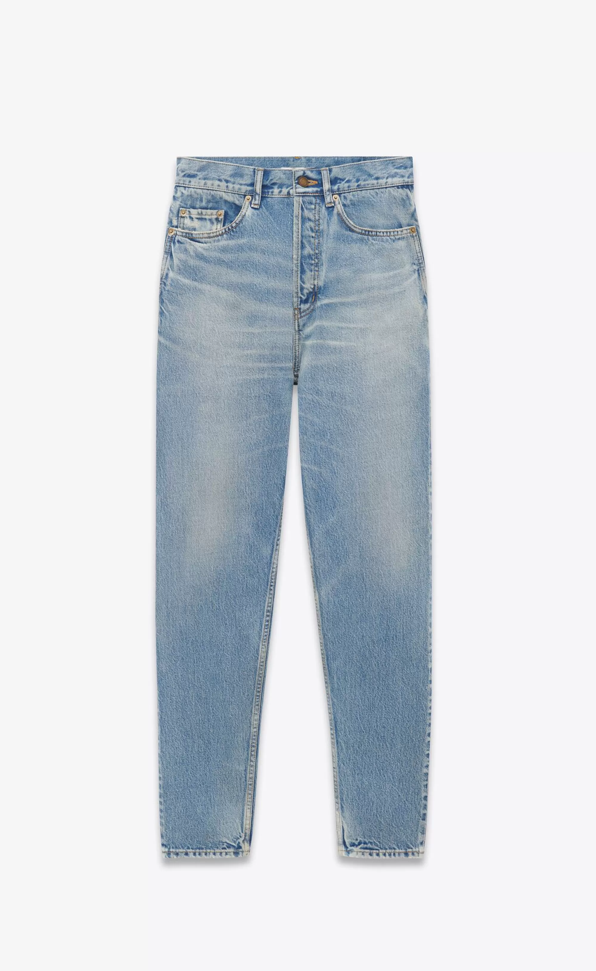 Saint Laurent ALL READY TO WEAR | DENIM^Cropped Jeans In Denim | | YSL.com