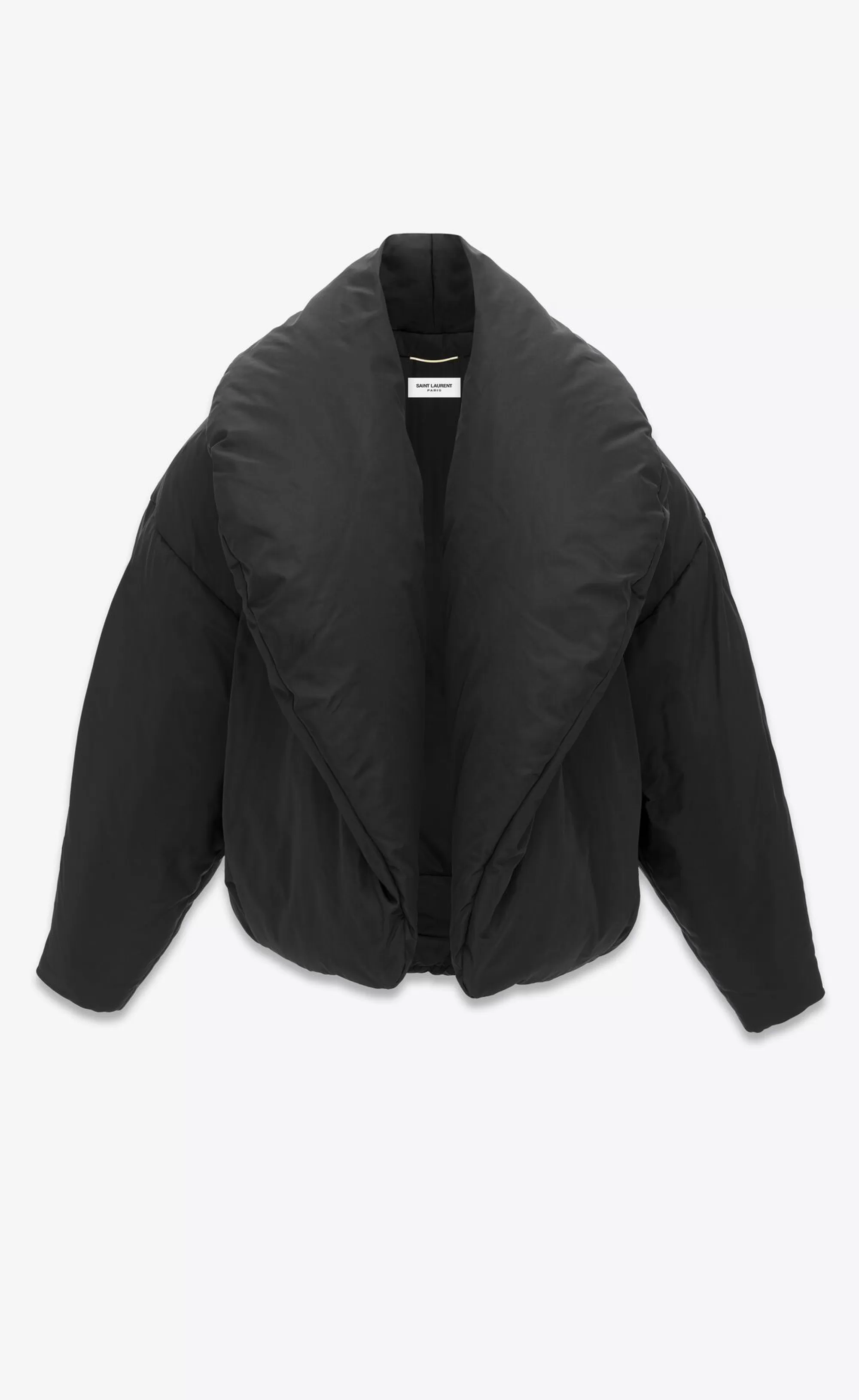 Women Saint Laurent Coats and Outerwear^Cropped Puffer Jacket In Silk Taffeta | | YSL.com