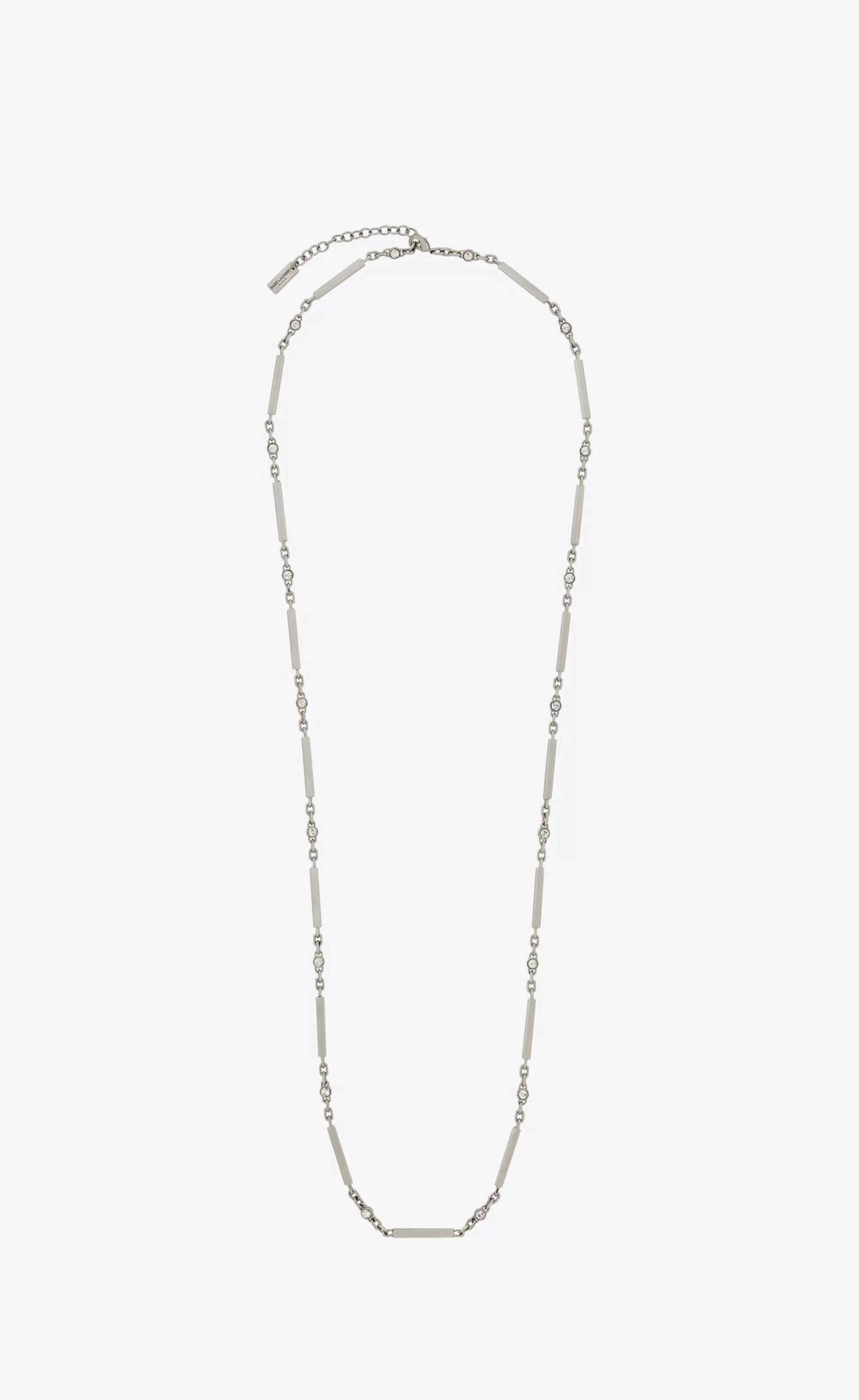 Saint Laurent NECKLACES^Crystal Bar Necklace In Metal | | YSL.com