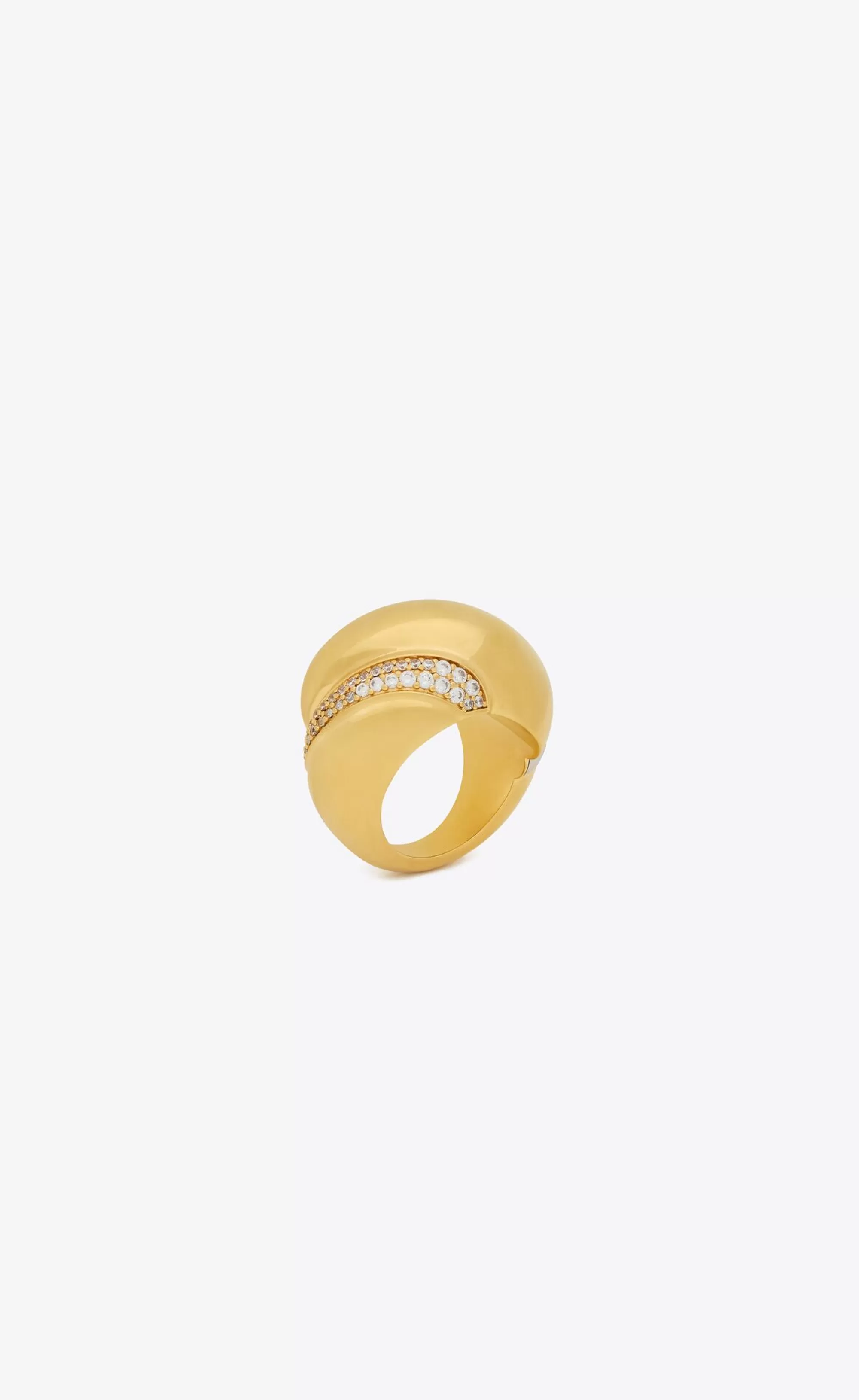 Women Saint Laurent RINGS^Crystal Whirlwind Ring In Metal | | YSL.com