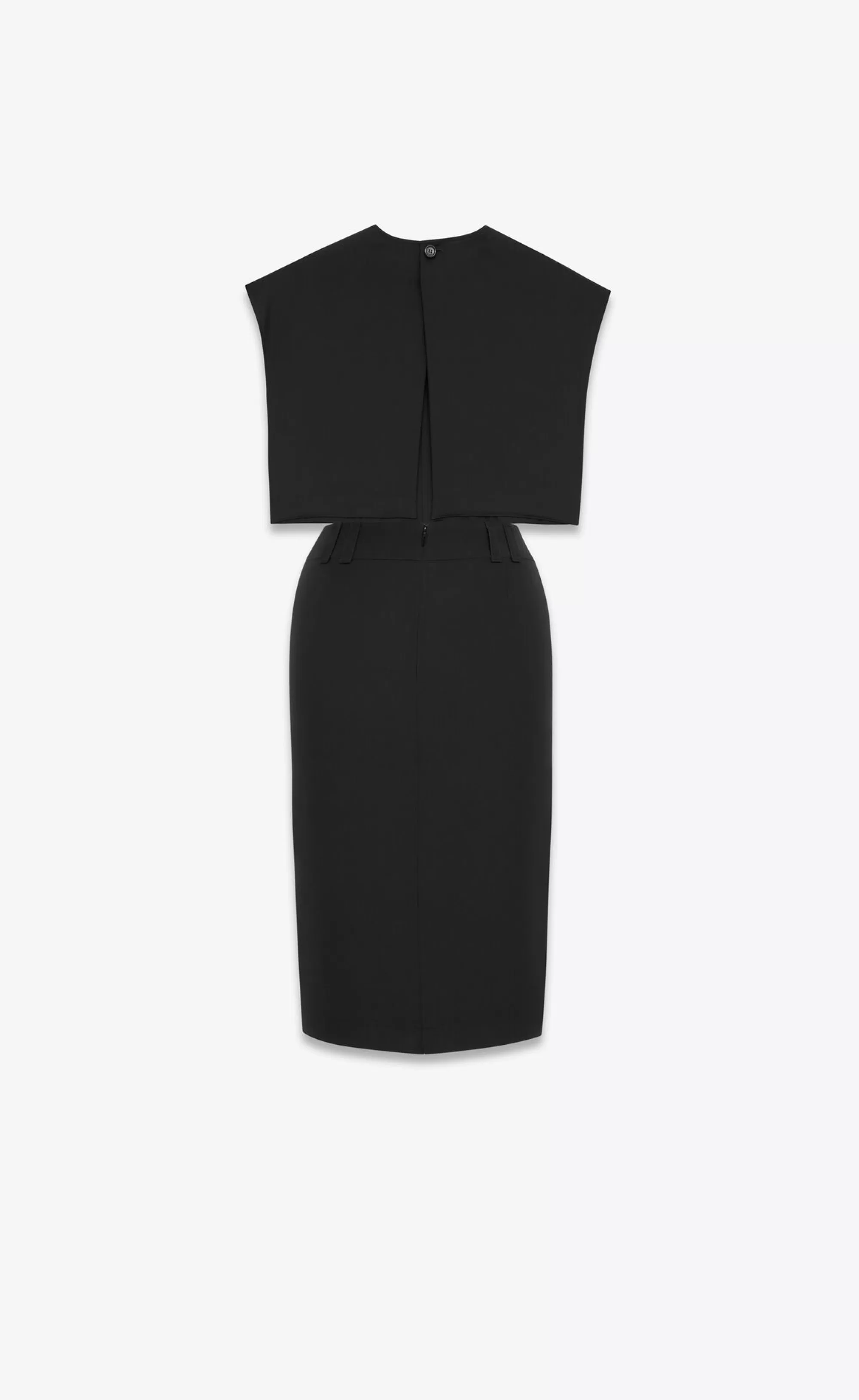 Women Saint Laurent DRESSES^Cut-out Dress In Silk Crepe De Chine | | YSL.com