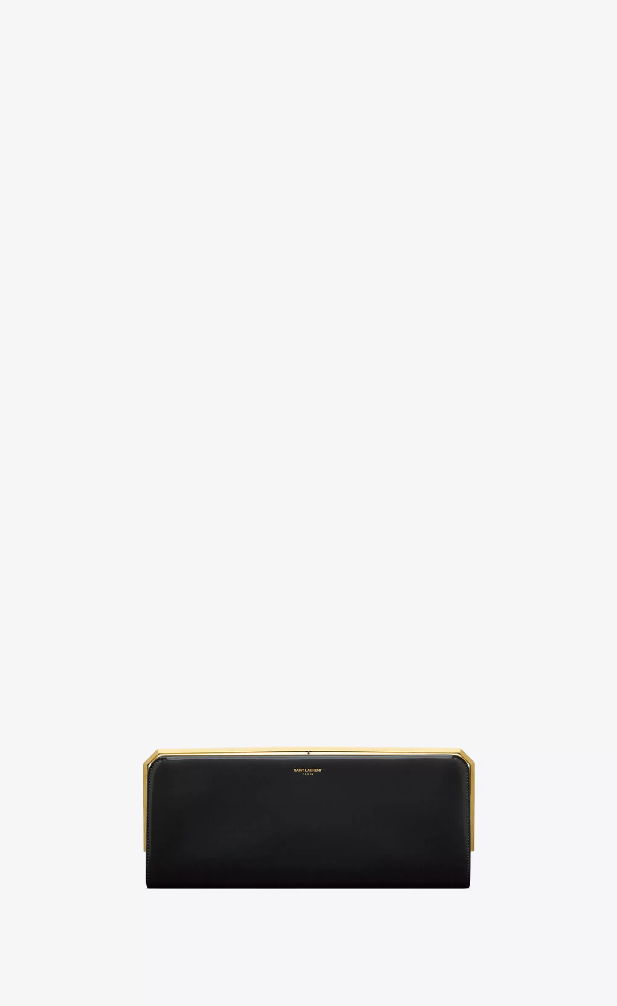 Women Saint Laurent SMOKING^DATE CHARNIÈRE Minaudière In Brushed Leather | | YSL.com