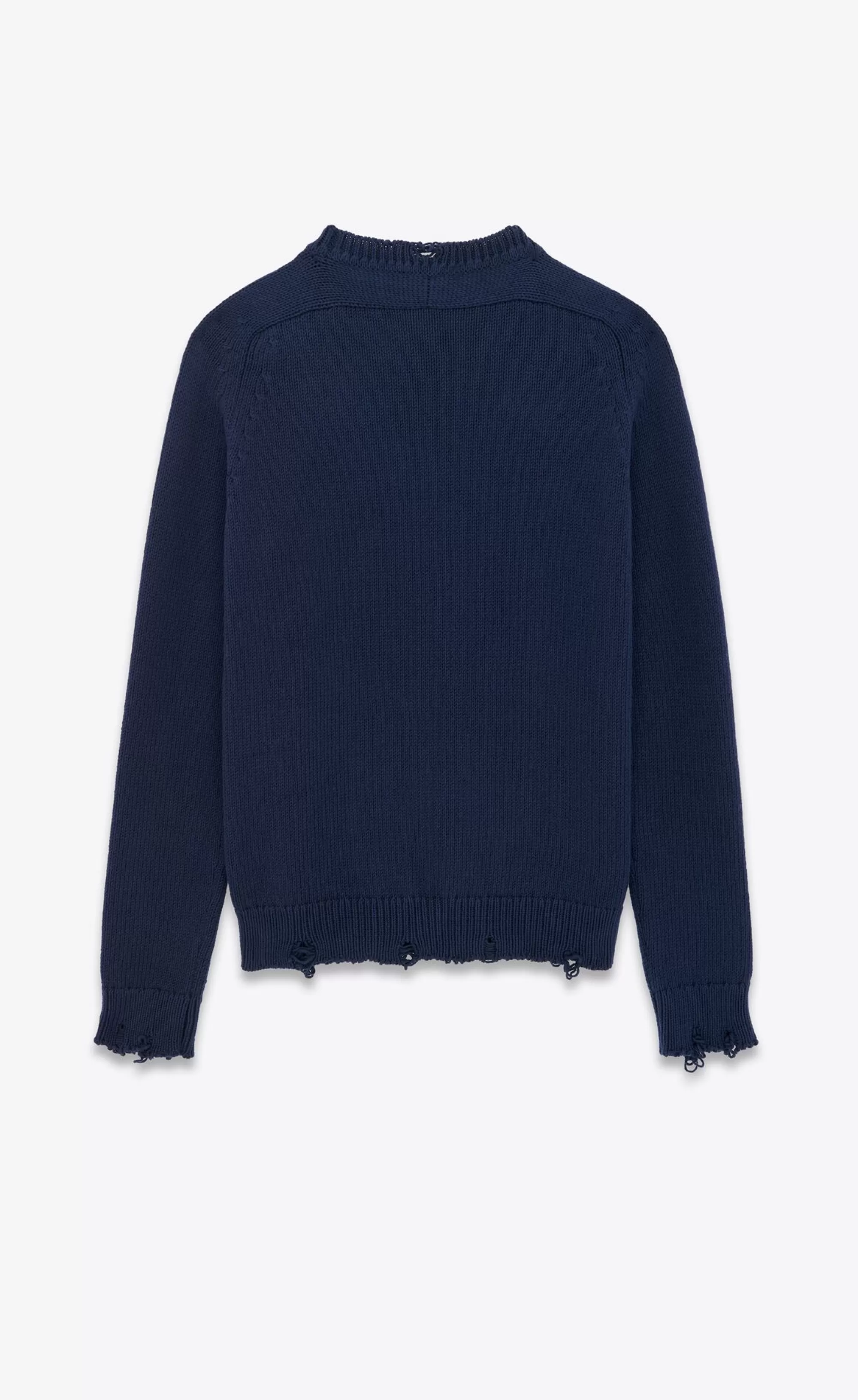 Saint Laurent ALL READY TO WEAR | KNITWEAR^Destroyed Knit Sweater | | YSL.com