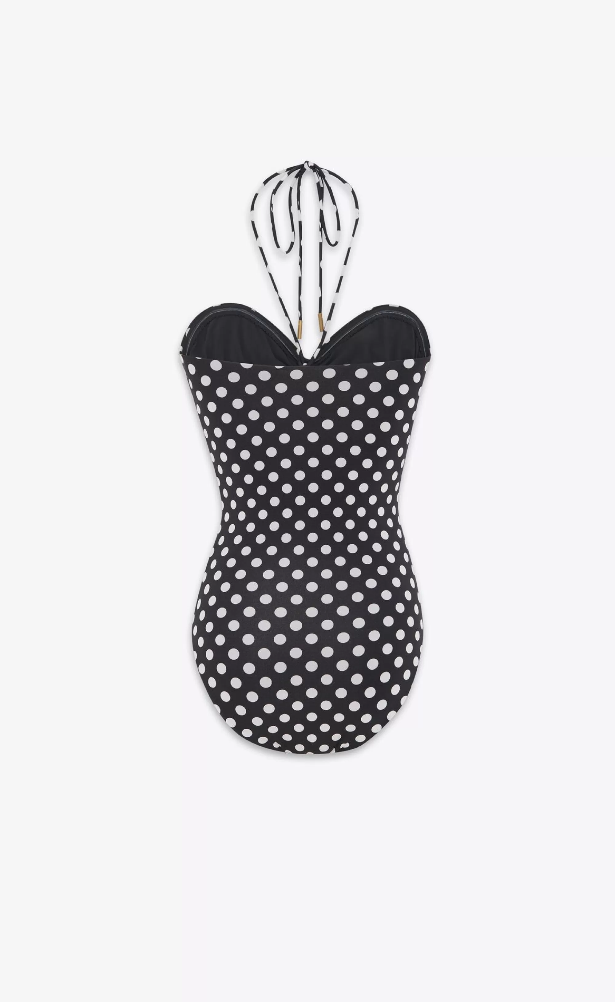 Women Saint Laurent LINGERIE AND SWIMWEAR^Dotted Bustier Swimsuit | | YSL.com